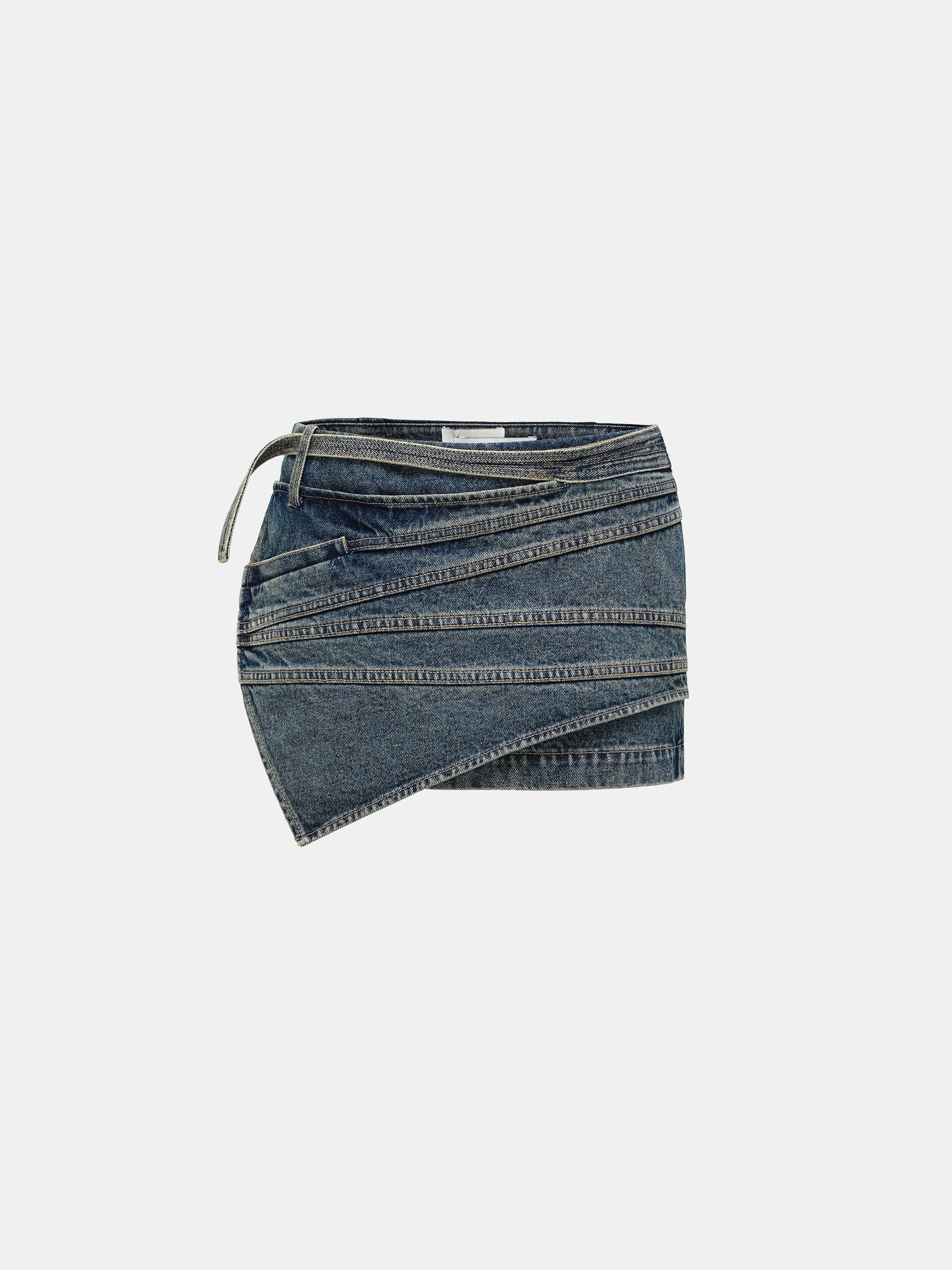 MULTI SEAM MINI SKIRT