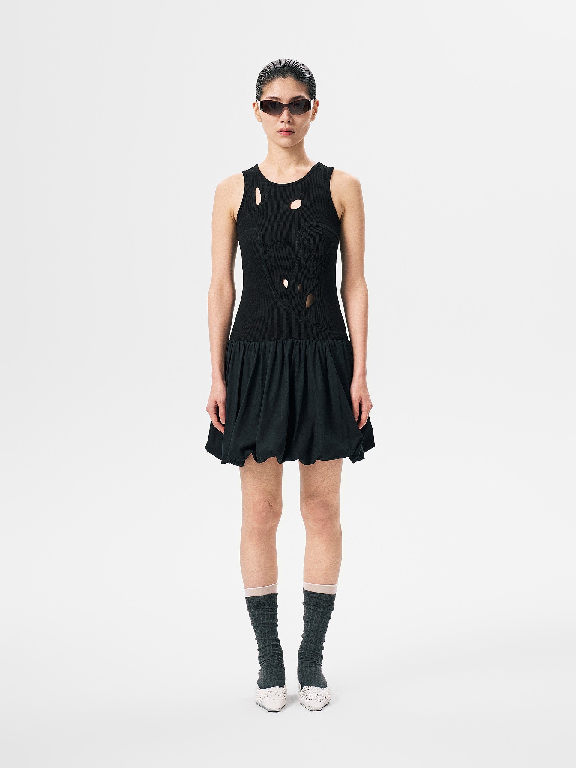 RIBBED JERSEY DRESS