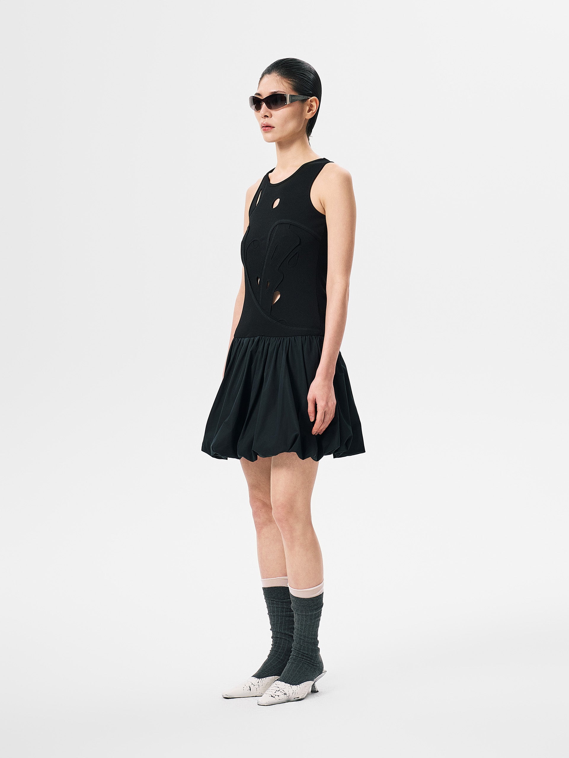 RIBBED JERSEY DRESS