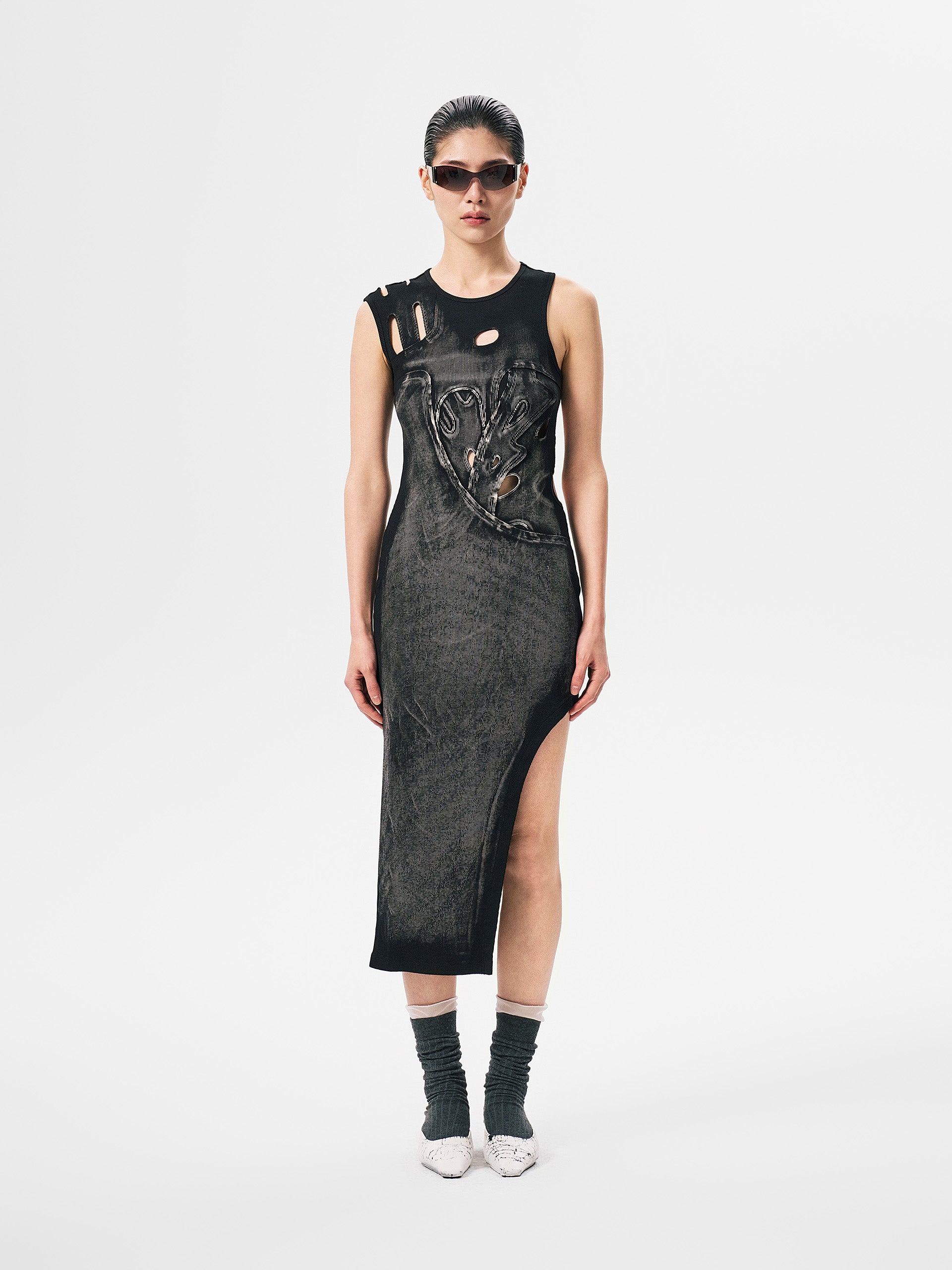 DECONSTRUCTED JERSEY DRESS