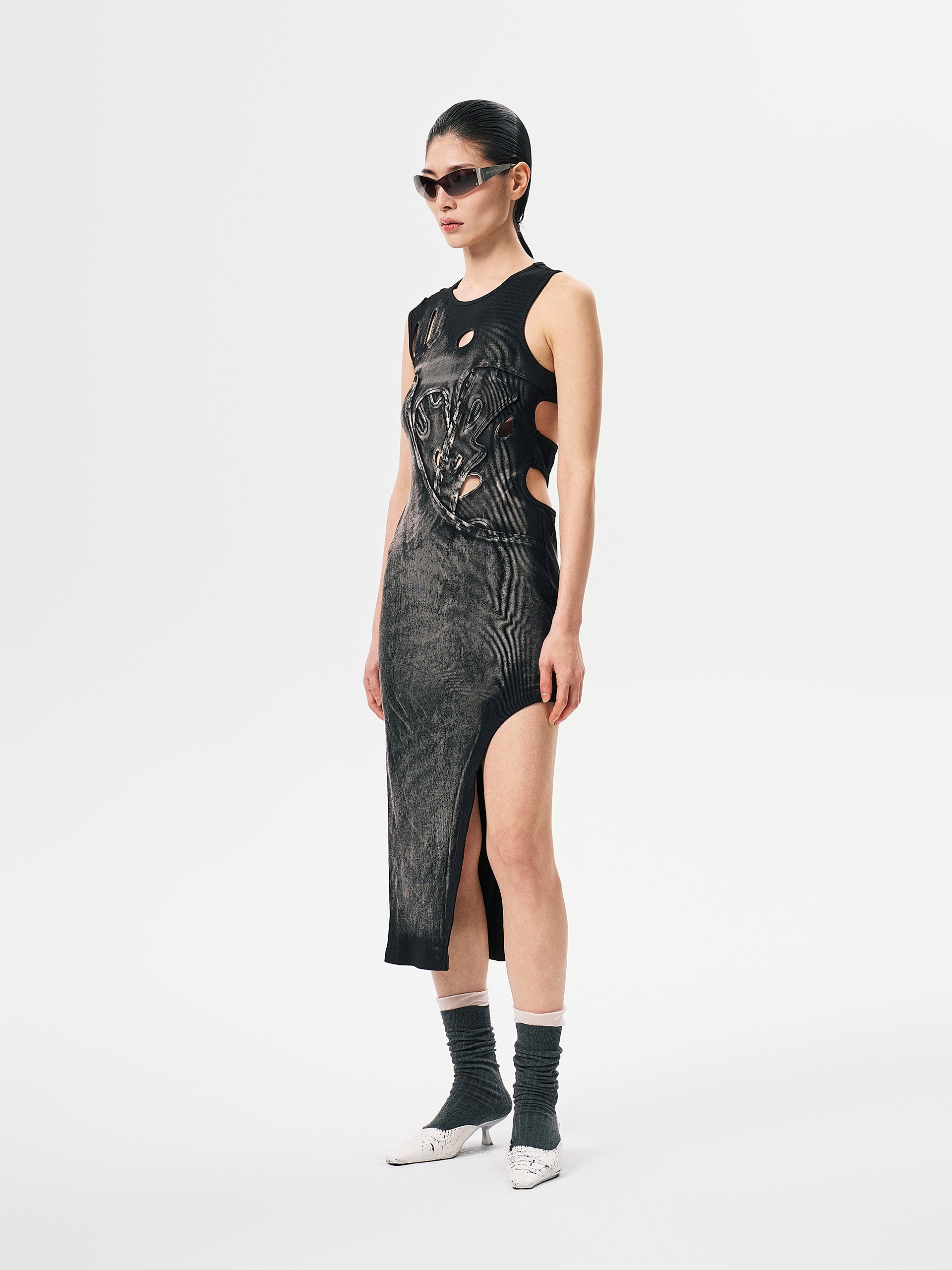 DECONSTRUCTED JERSEY DRESS