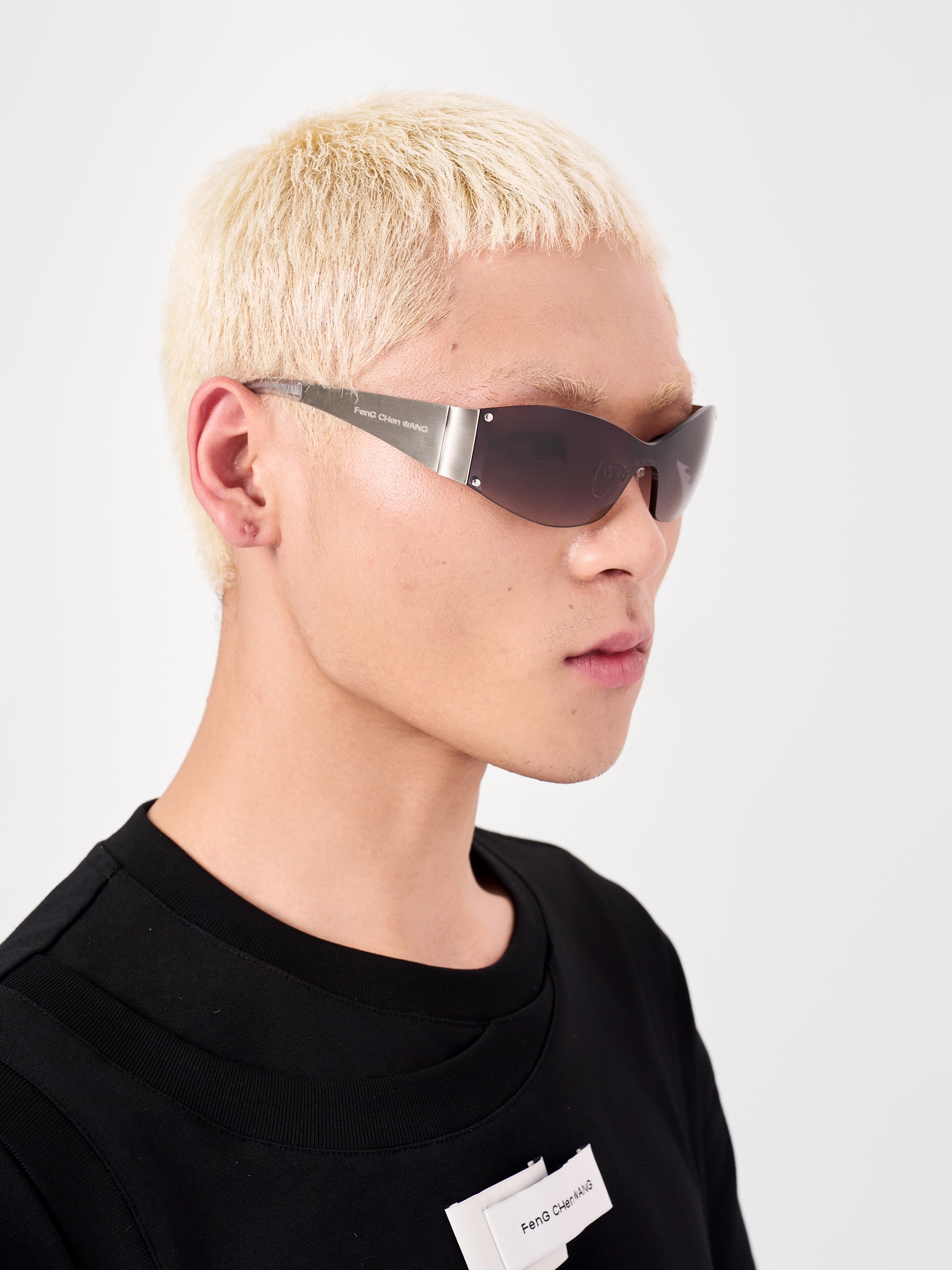SILVER RIMLESS SUNGLASSES