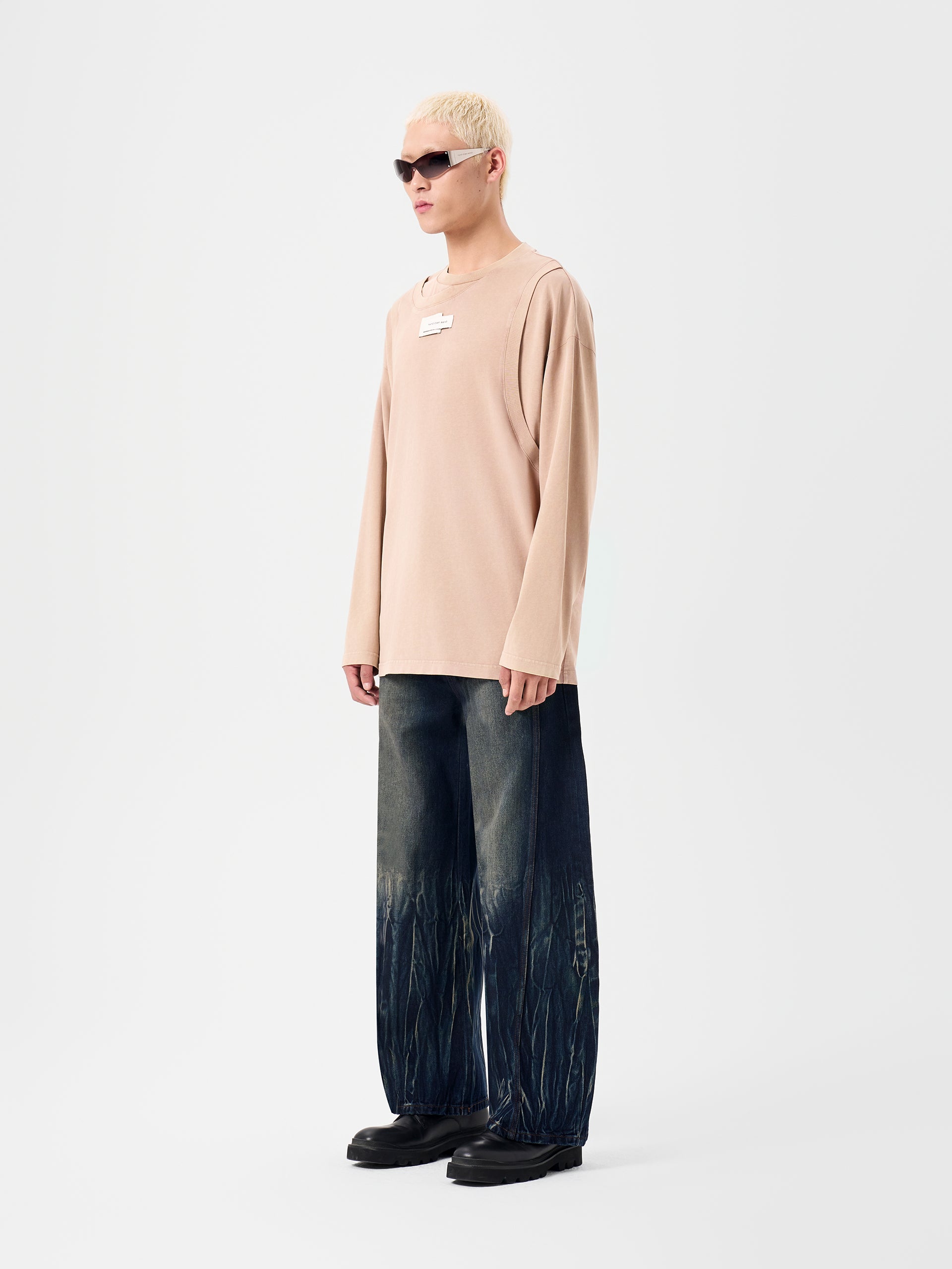 DECONSTRUCTED WASHED LONG-SLEEVE BASE TEE
