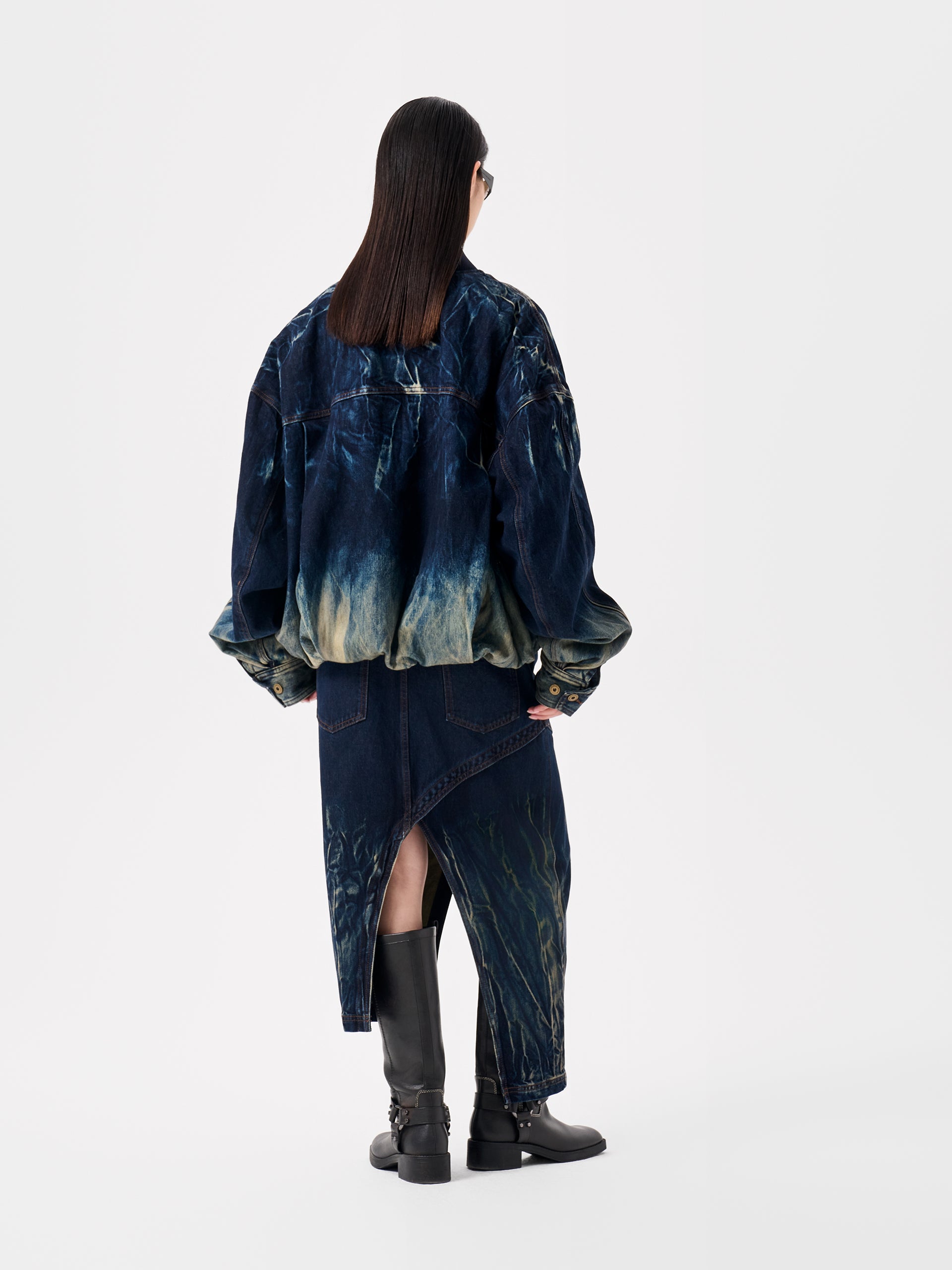 BLUE TIE-DYE DENIM JACKET