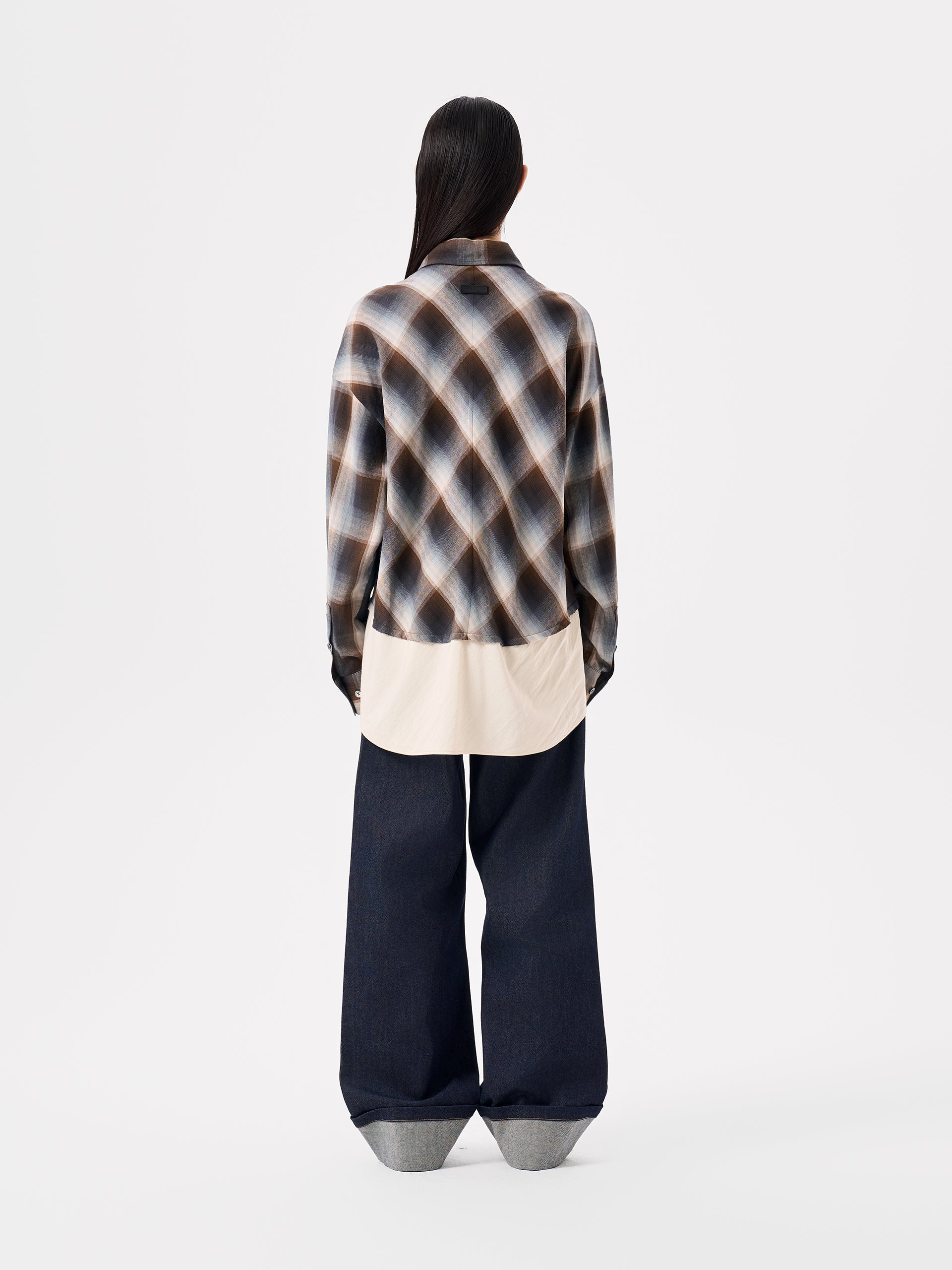 DECONSTRUCTED COLORBLOCK PLAID SHIRT
