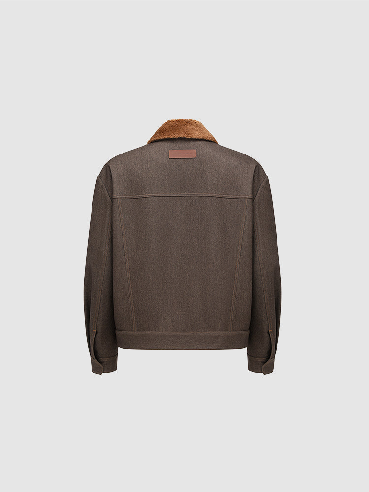 NEOPRENE JACKET WITH DETACHABLE COLLAR