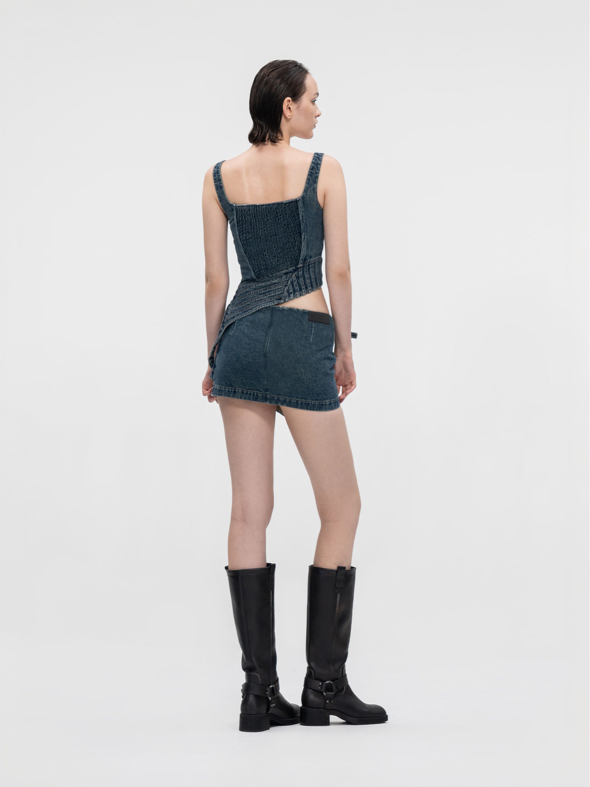 MULTI SEAM MINI SKIRT