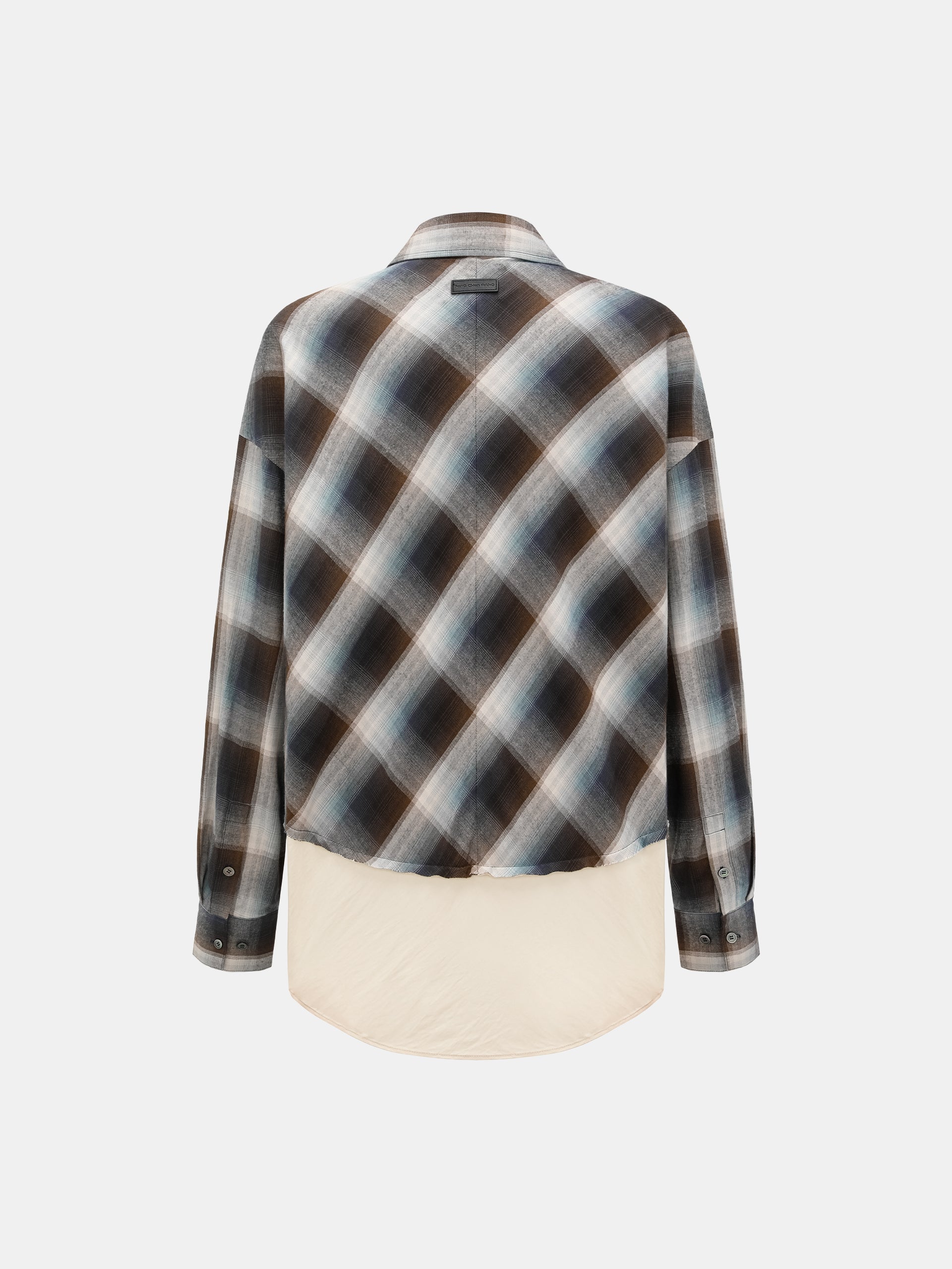 DECONSTRUCTED COLORBLOCK PLAID SHIRT