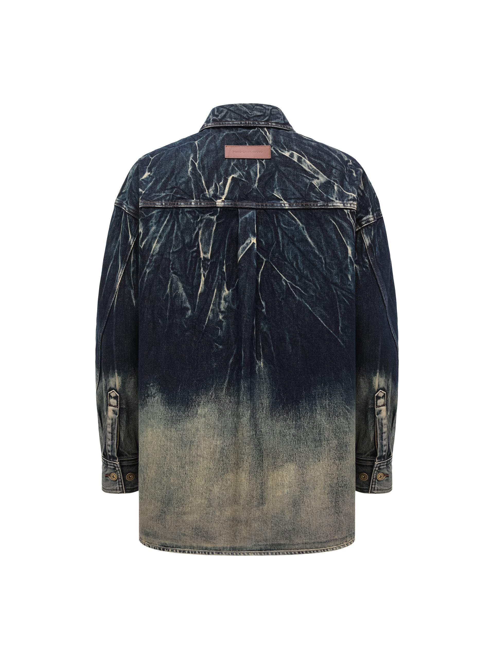 BLUE TIE-DYE DENIM SHIRT JACKET
