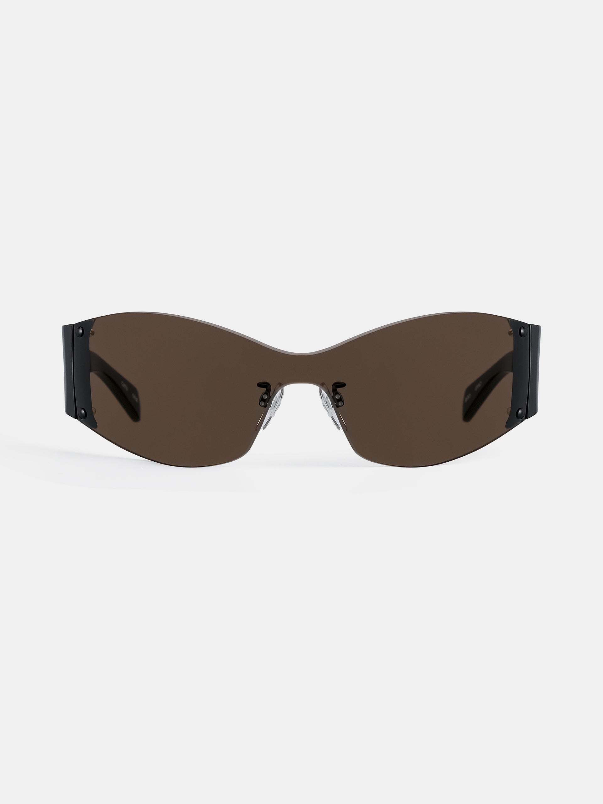 BLACK RIMLESS SUNGLASSES