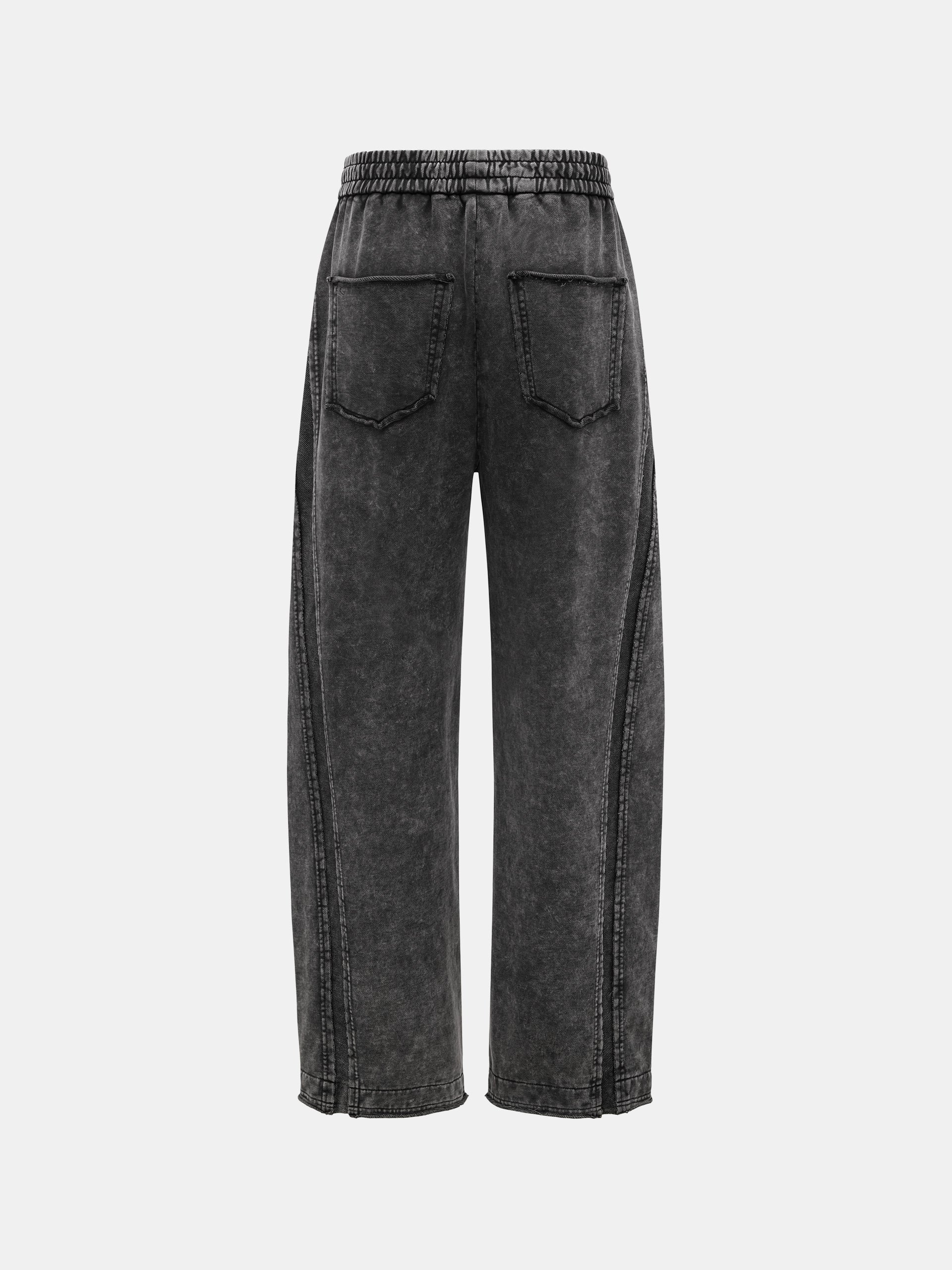 TIE-DYE WASHED PATCHWORK SWEATPANTS