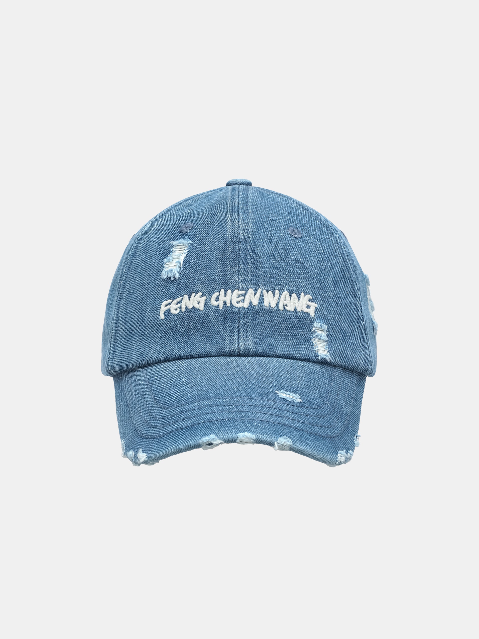 BLUE DENIM BASEBALL CAP WITH LOGO
