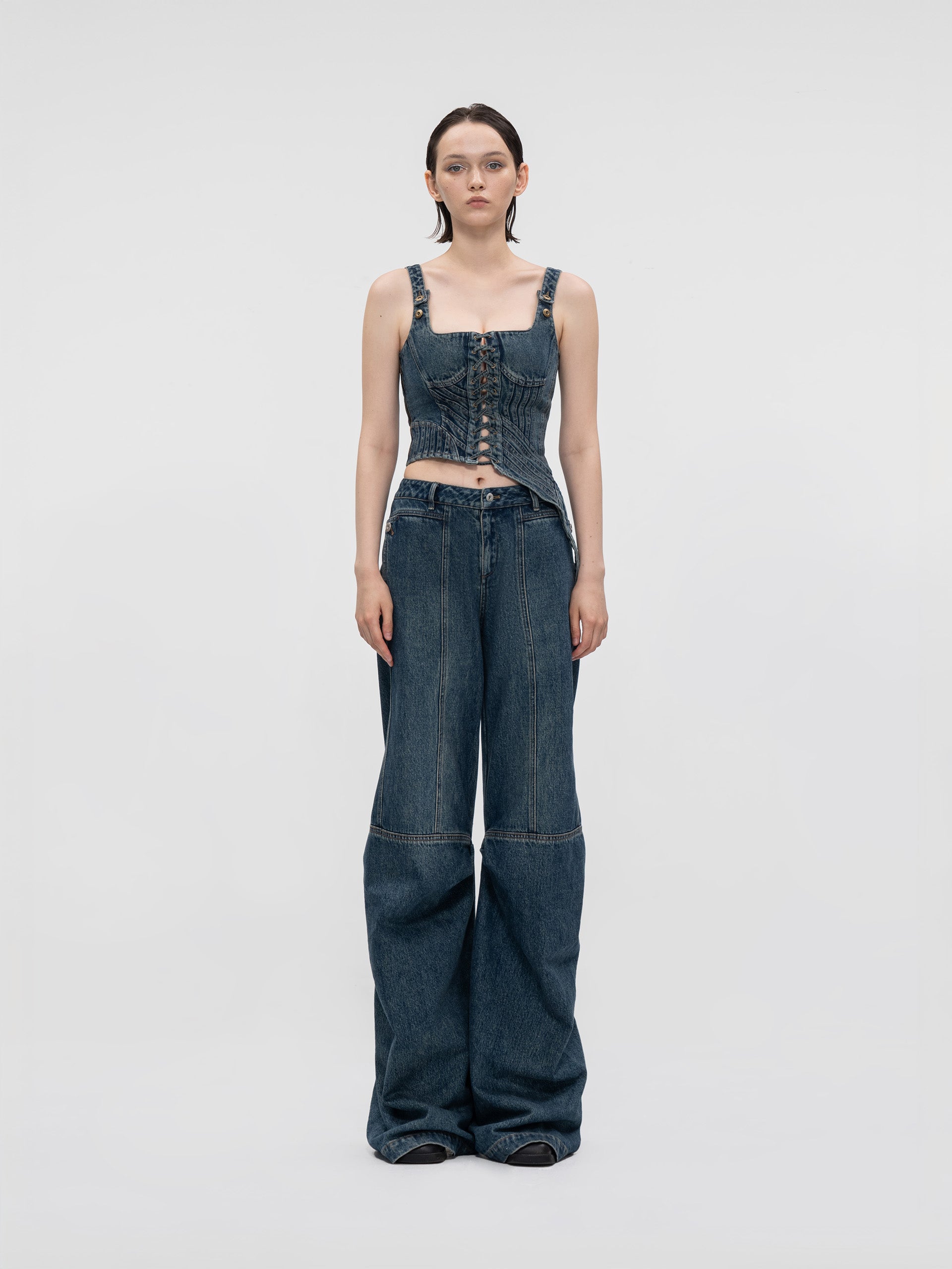 DRAPED CARGO DENIM