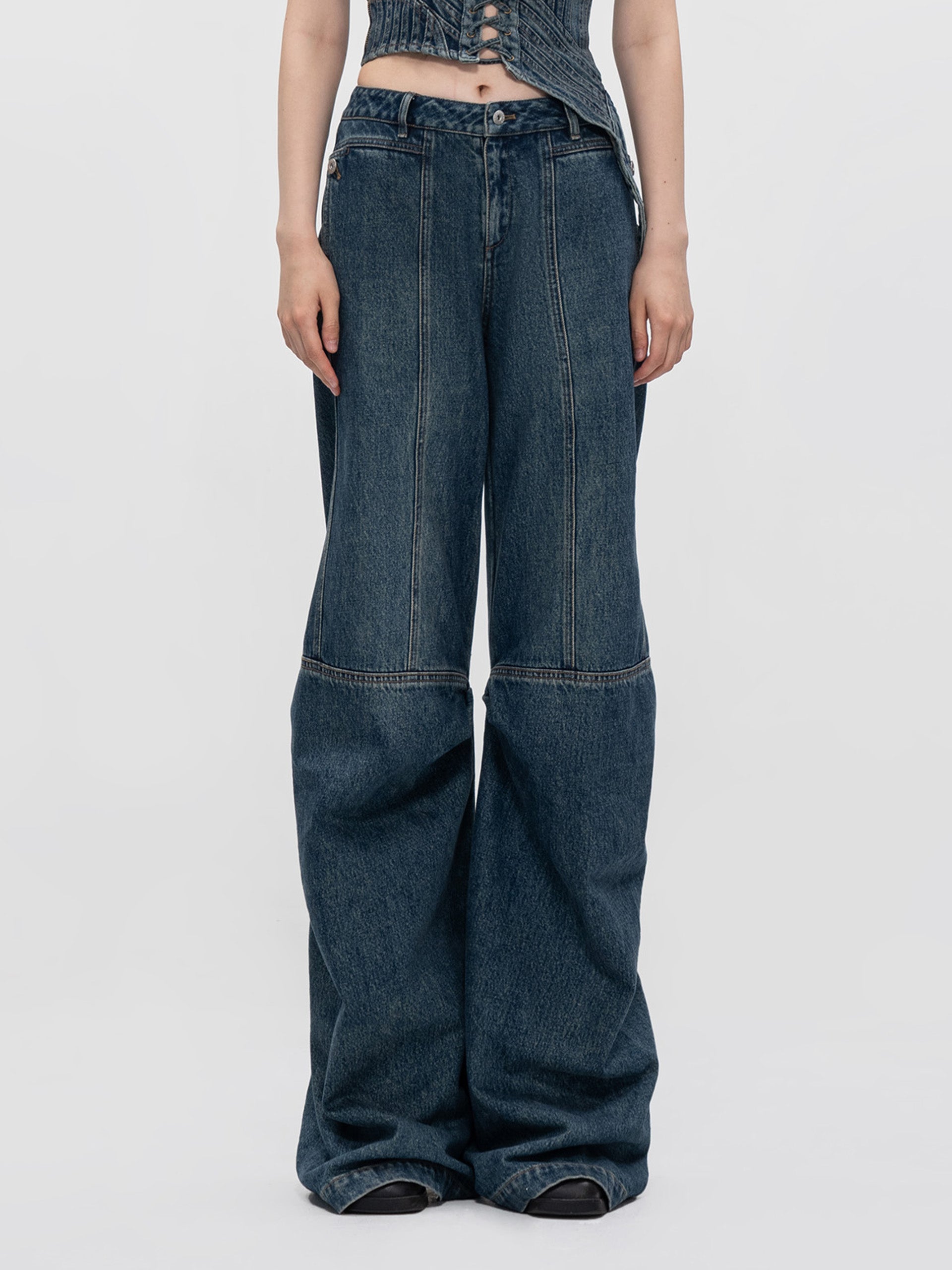 DRAPED CARGO DENIM
