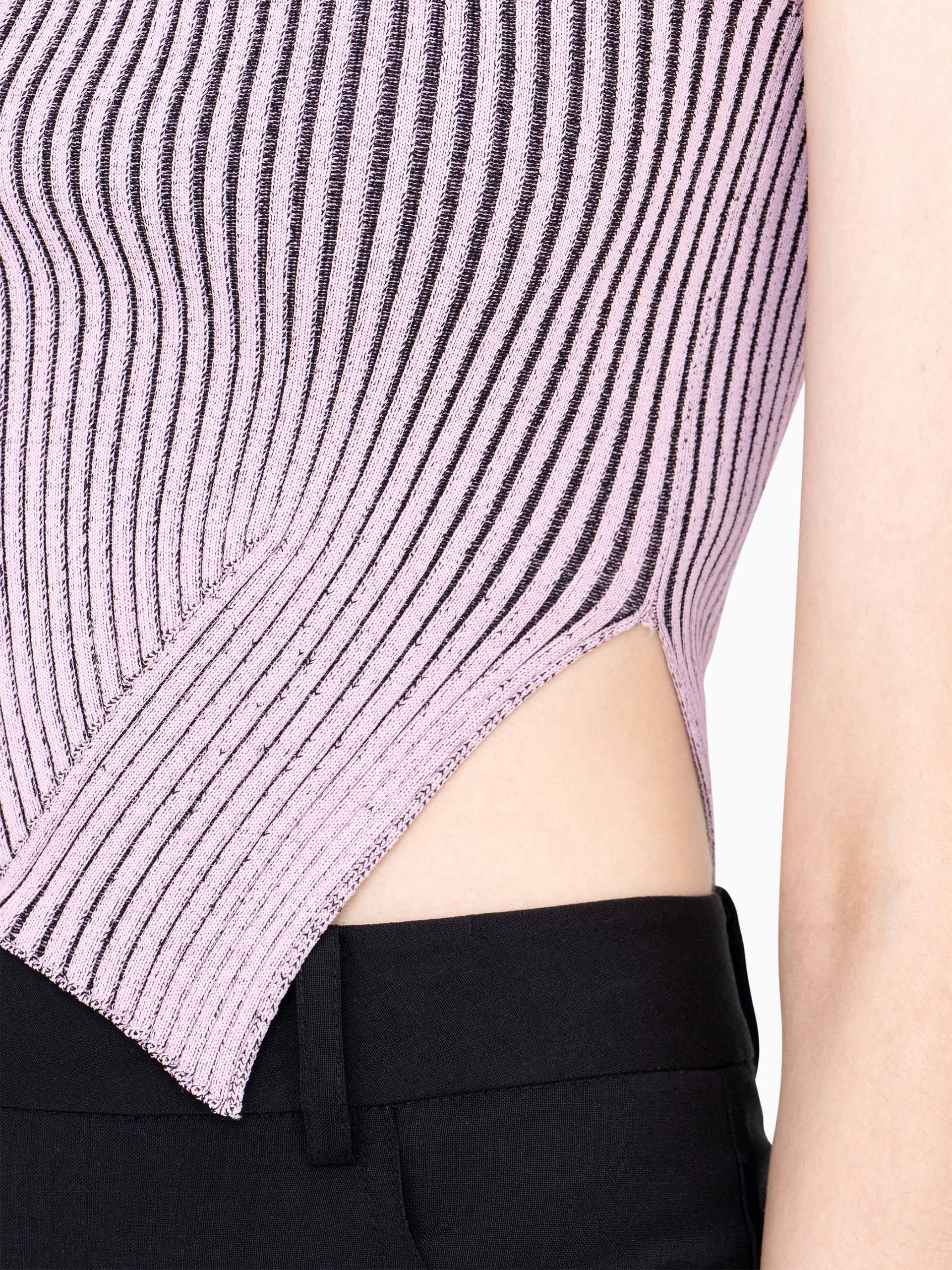 CUT AWAY RIBBED KNIT