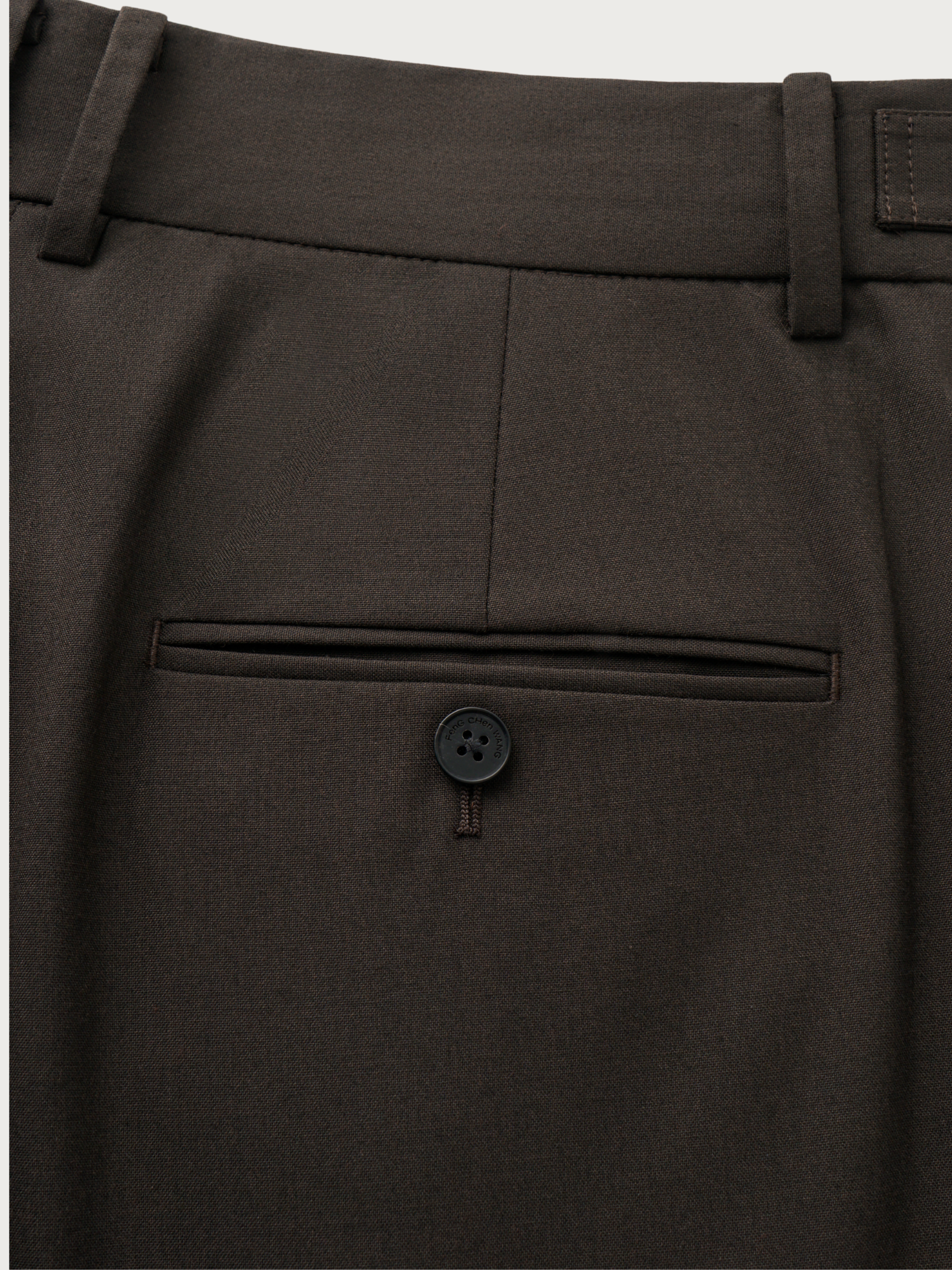 DECONSTRUCTING WOOL CASUAL TROUSERS