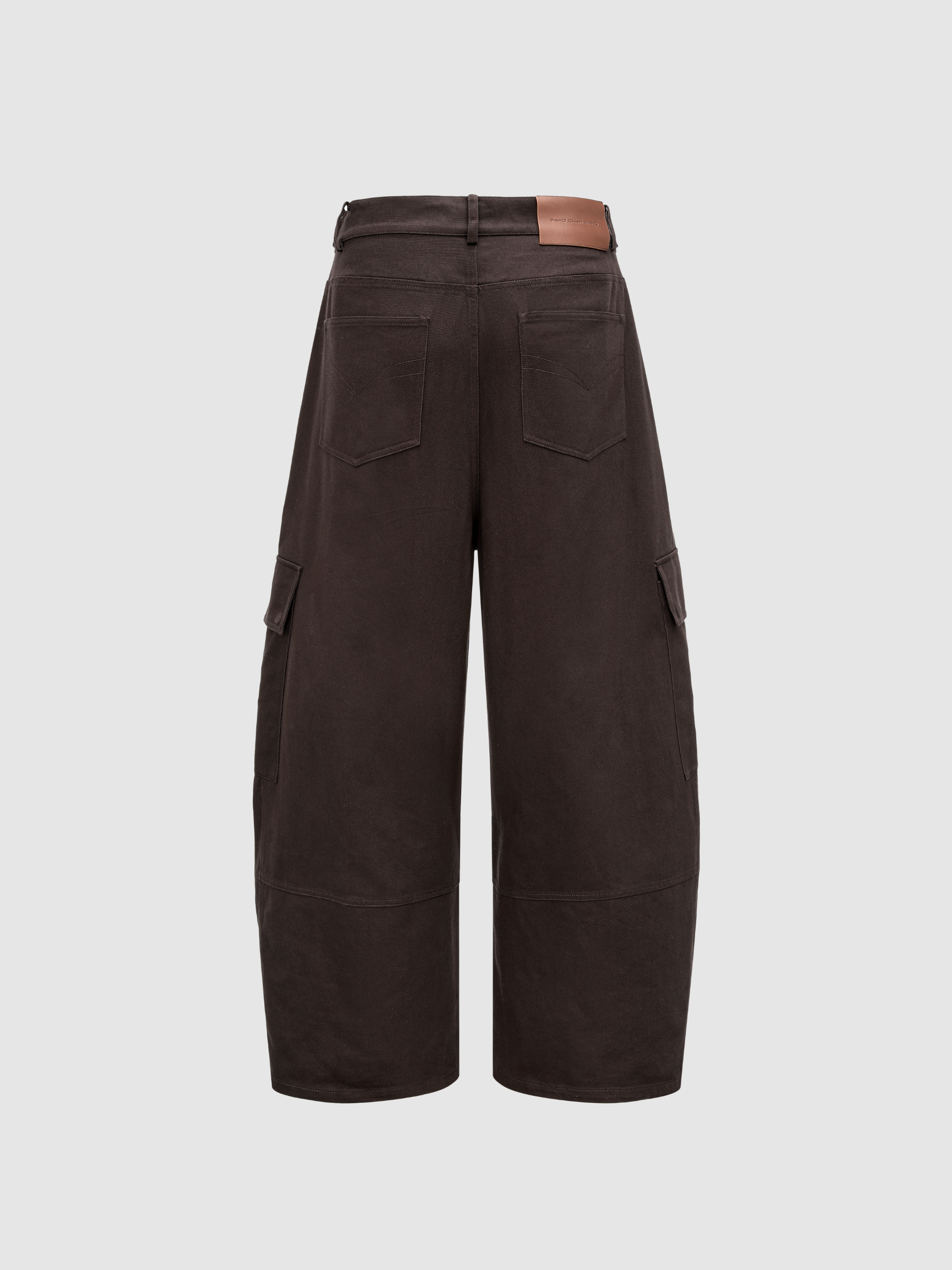 BROWN LOOSE FIT CARGO PANTS