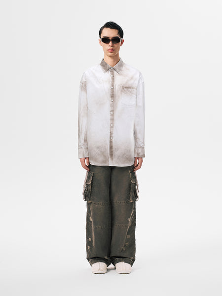 【関税込み】Feng Chen Wang グレー Sandwashed Tシャツ SANDWASH T-SHIRT – Feng Chen Wang