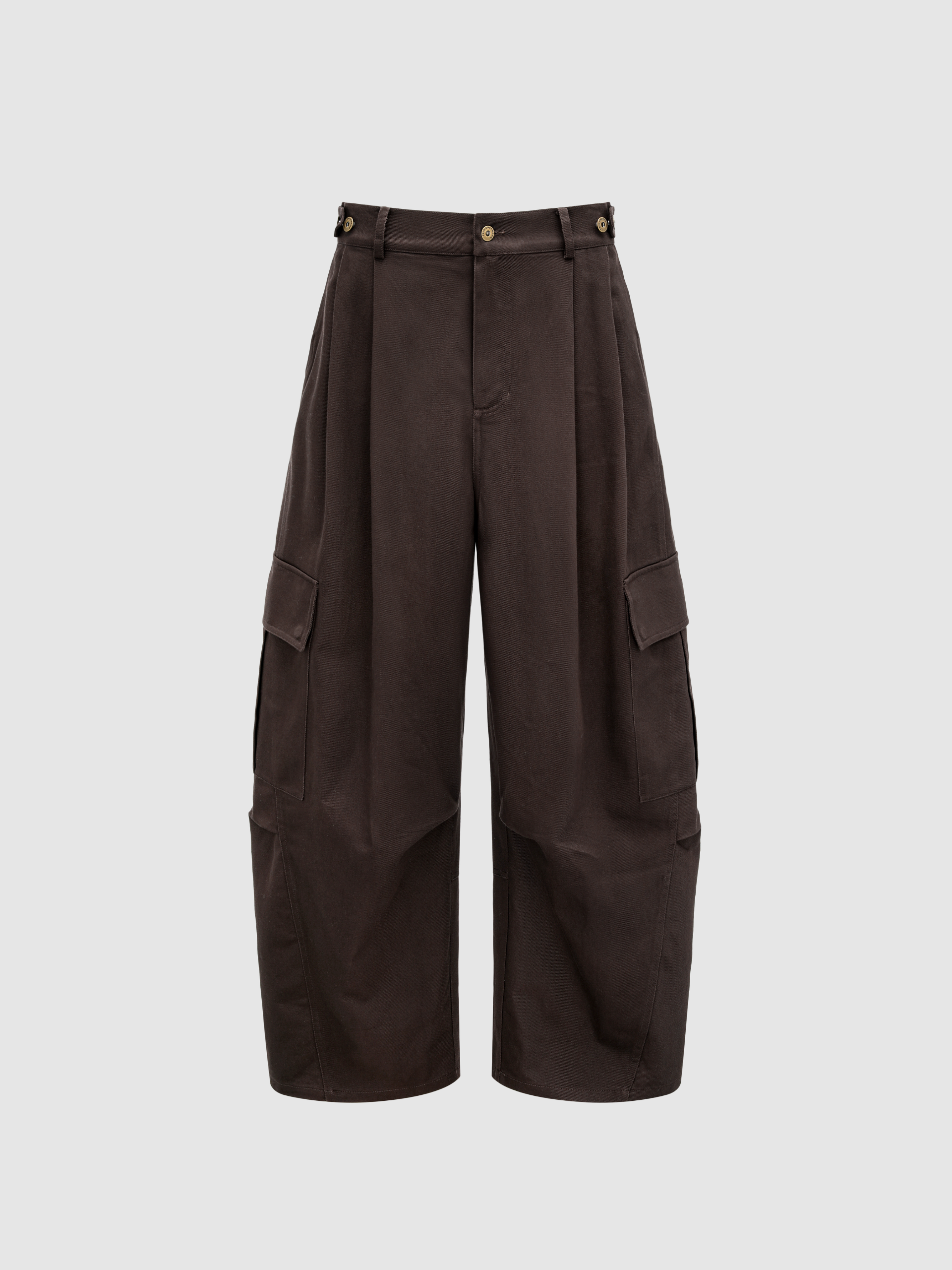 BROWN LOOSE FIT CARGO PANTS