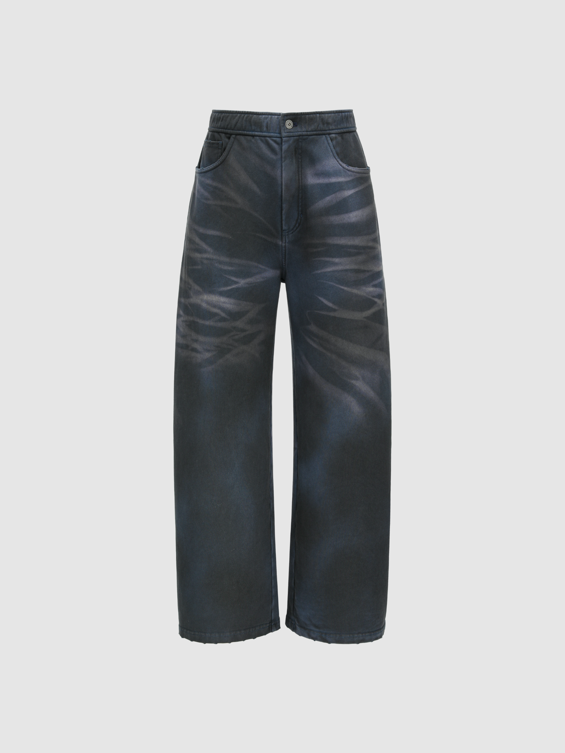 DARK NAVY WASHED SPRAY-DYED PANTS