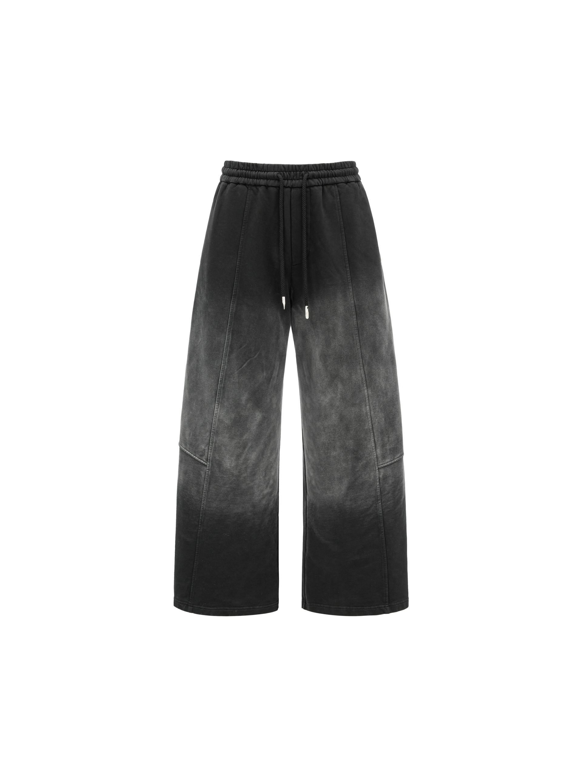 BLACK-GREY WASHED DYED PANTS