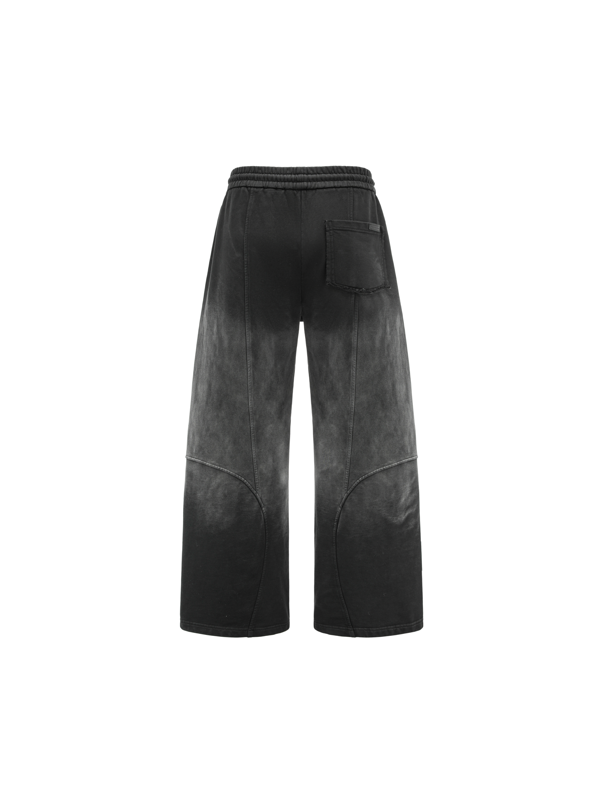BLACK-GREY WASHED DYED PANTS