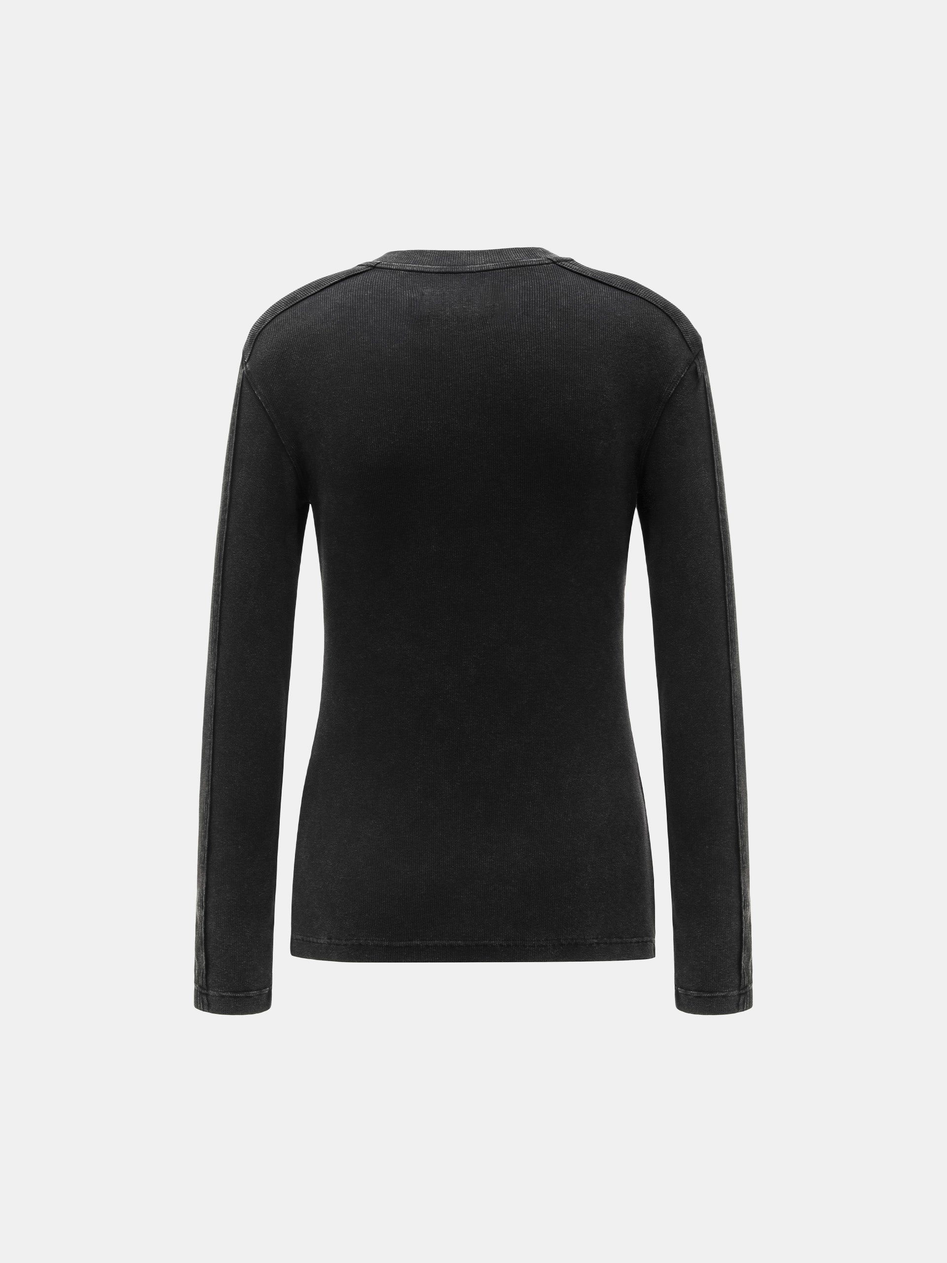 BLACK WASHED DECONSTRUCTED TOP