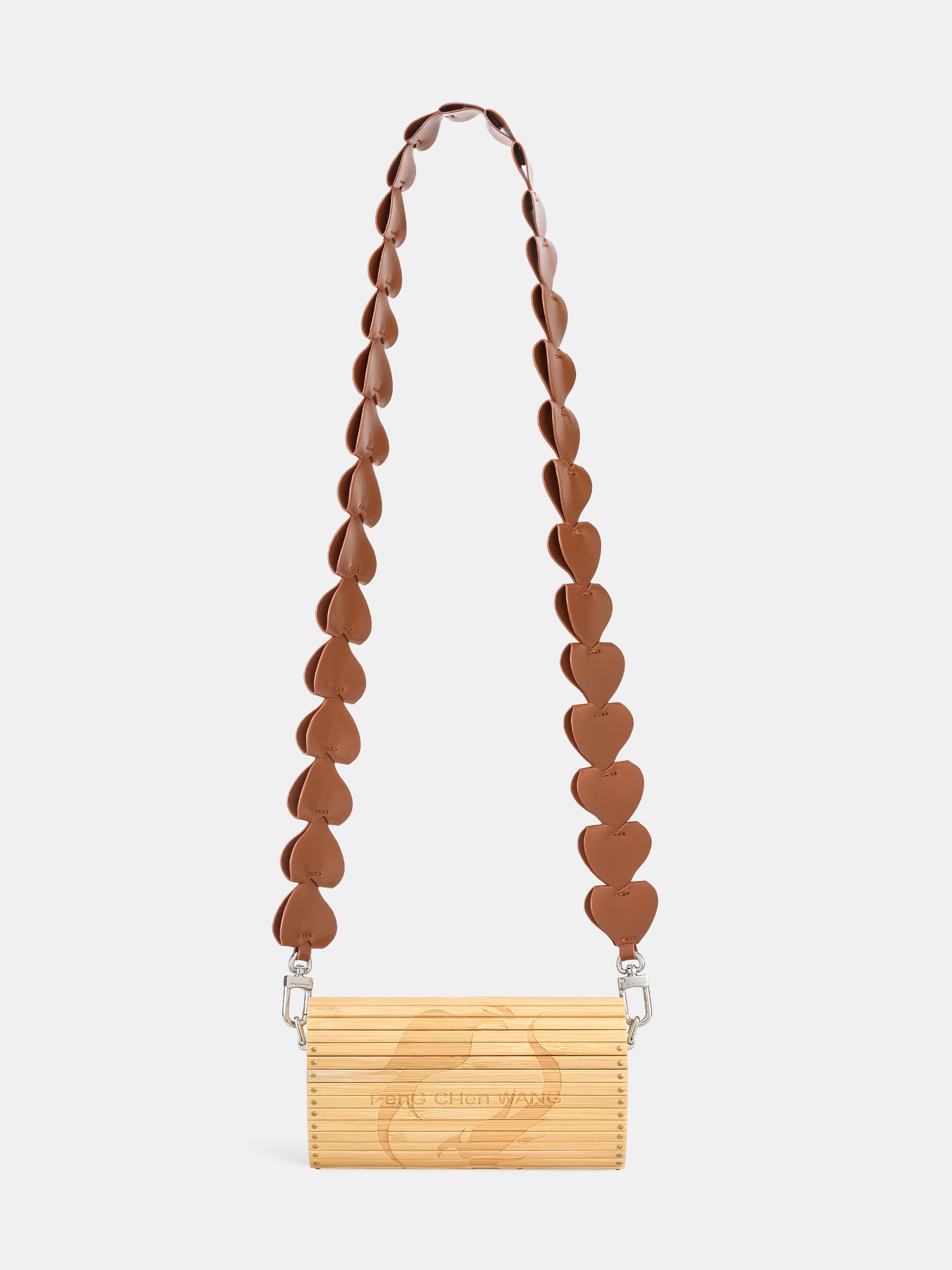 Feng Chen Wang bamboo faux-leather shoulder bag - Brown