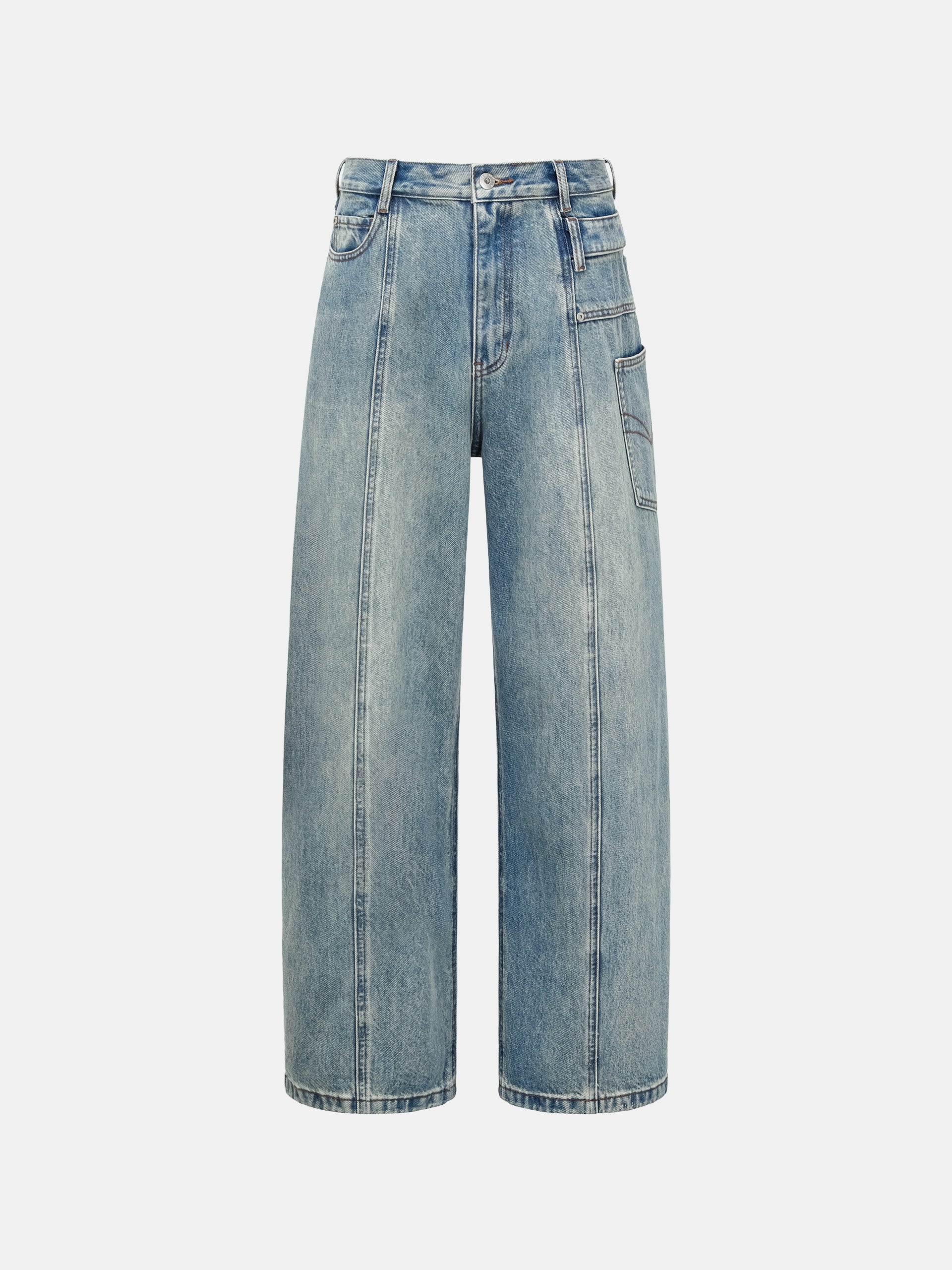 ASYMMETRIC DENIM TROUSER