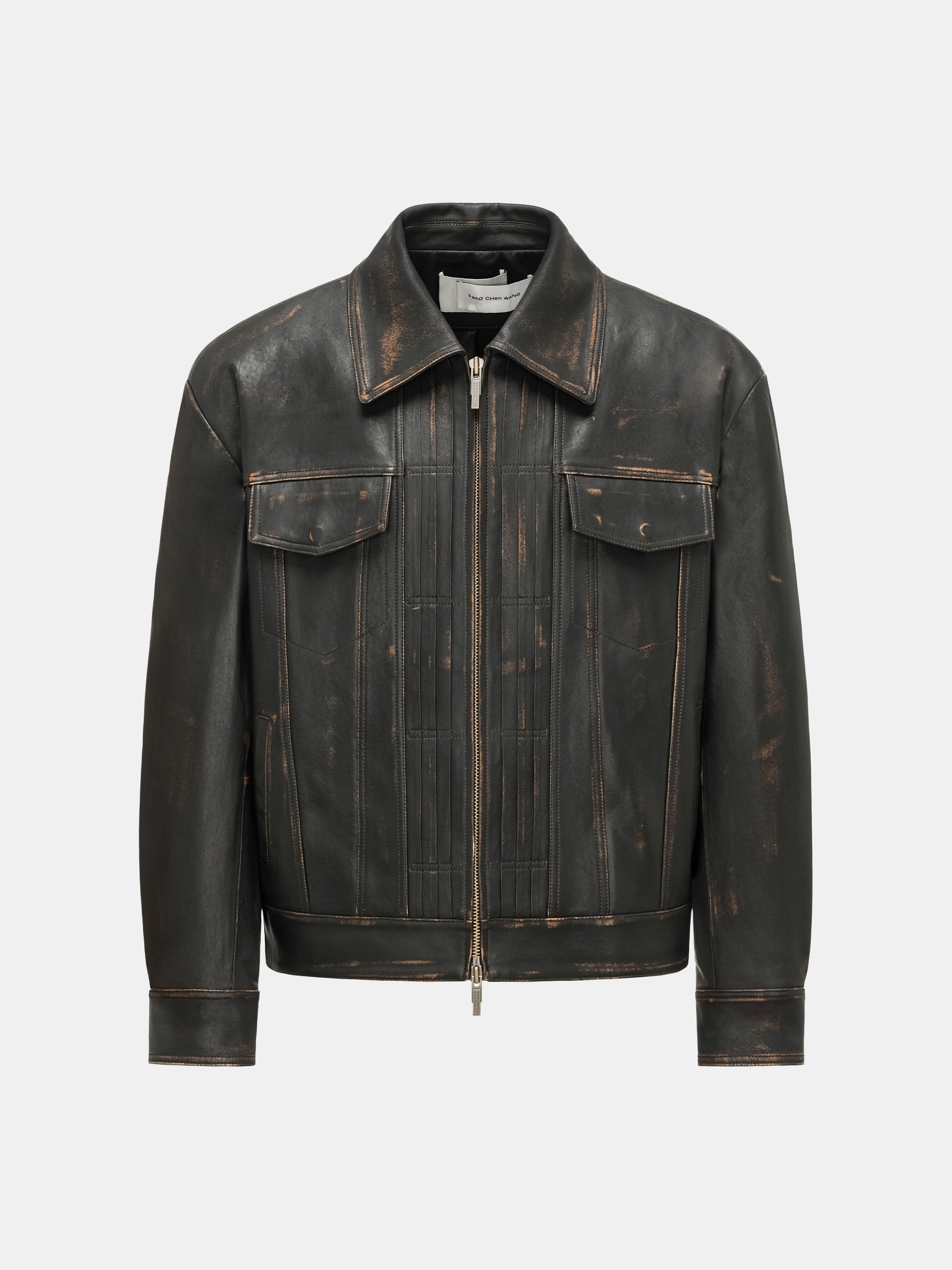 PLEATED TRUCKER JACKET