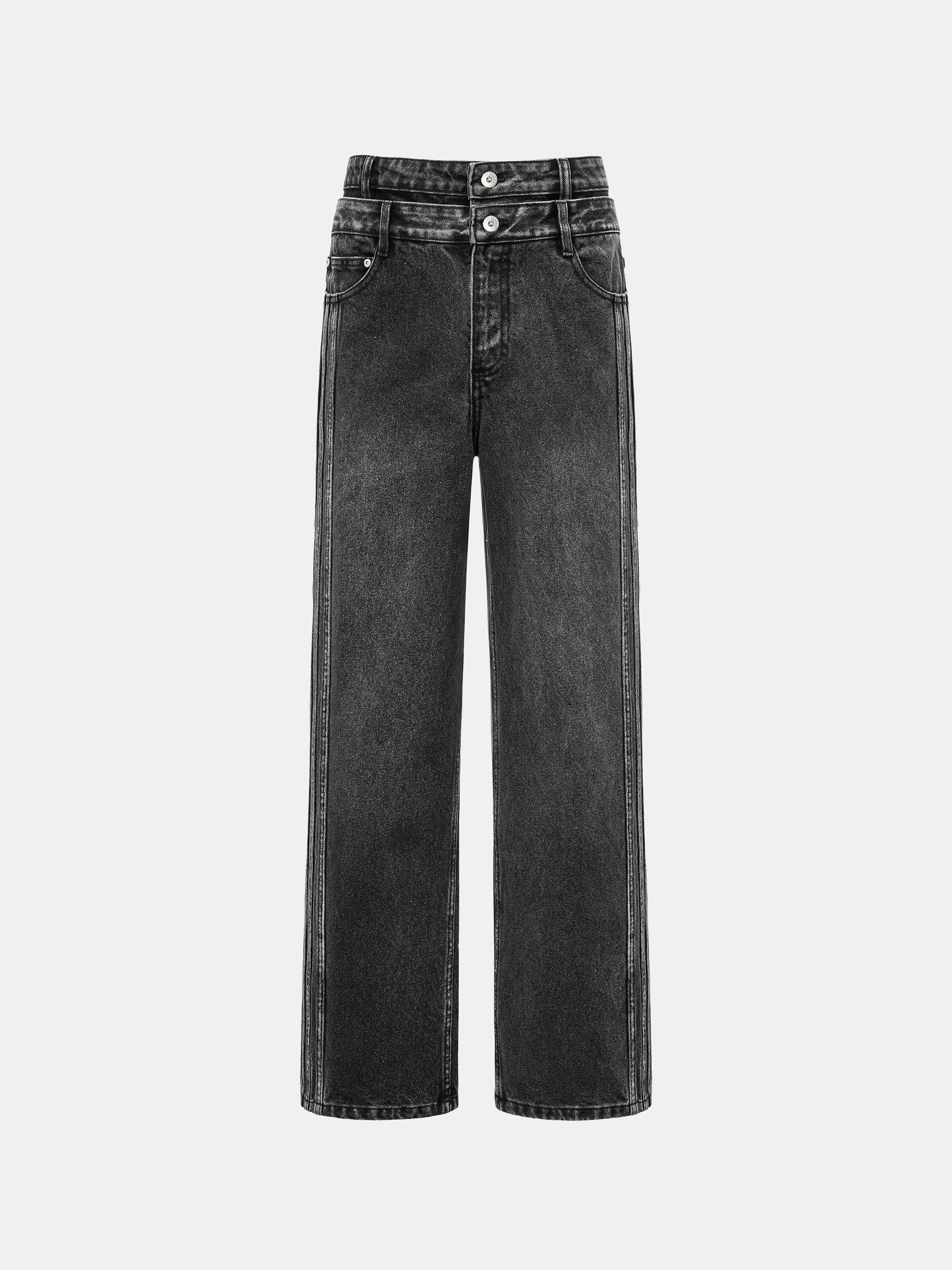 DOUBLE WAISTBAND JEANS