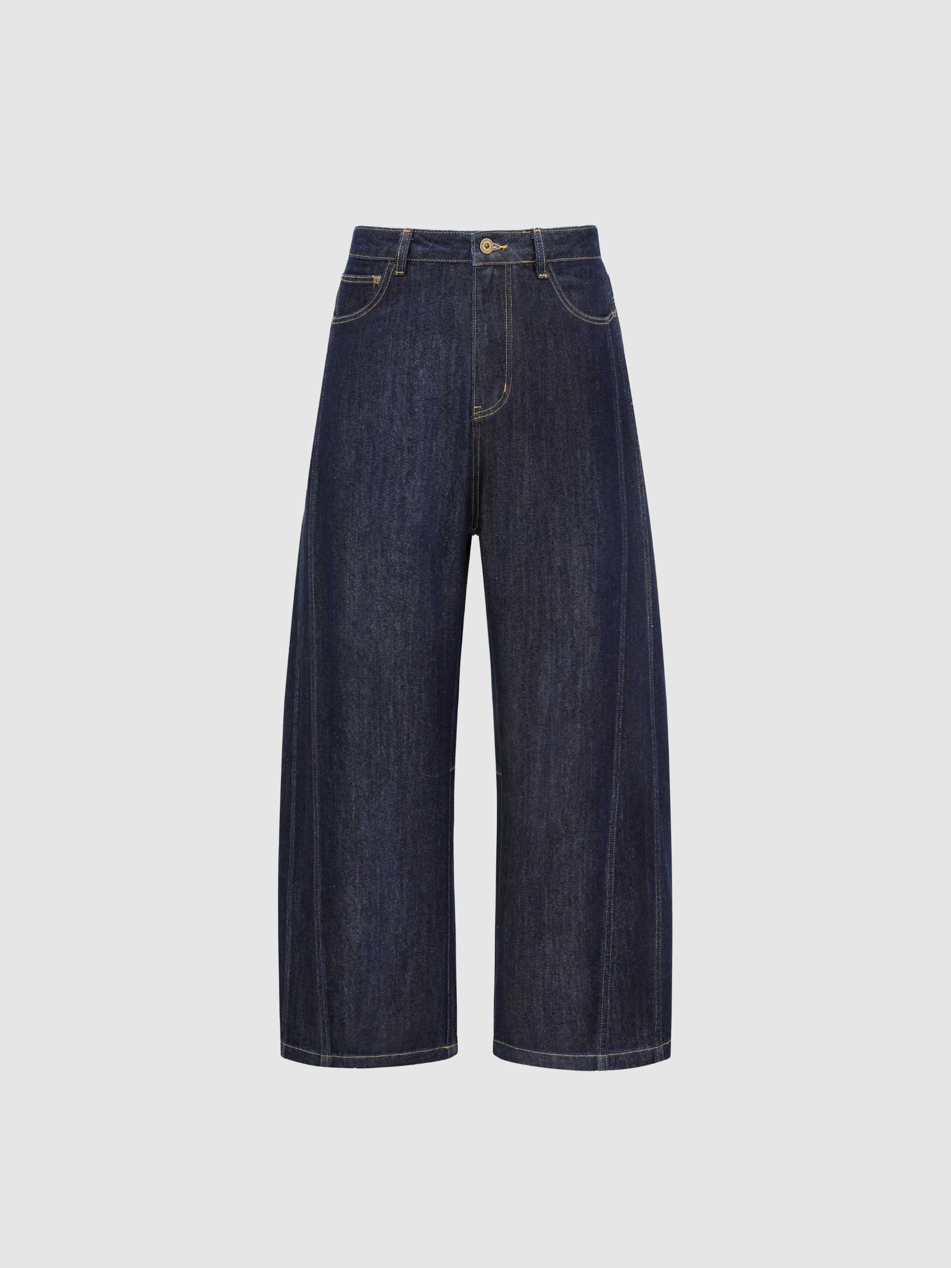 NAVY GLITTER DENIM PANTS