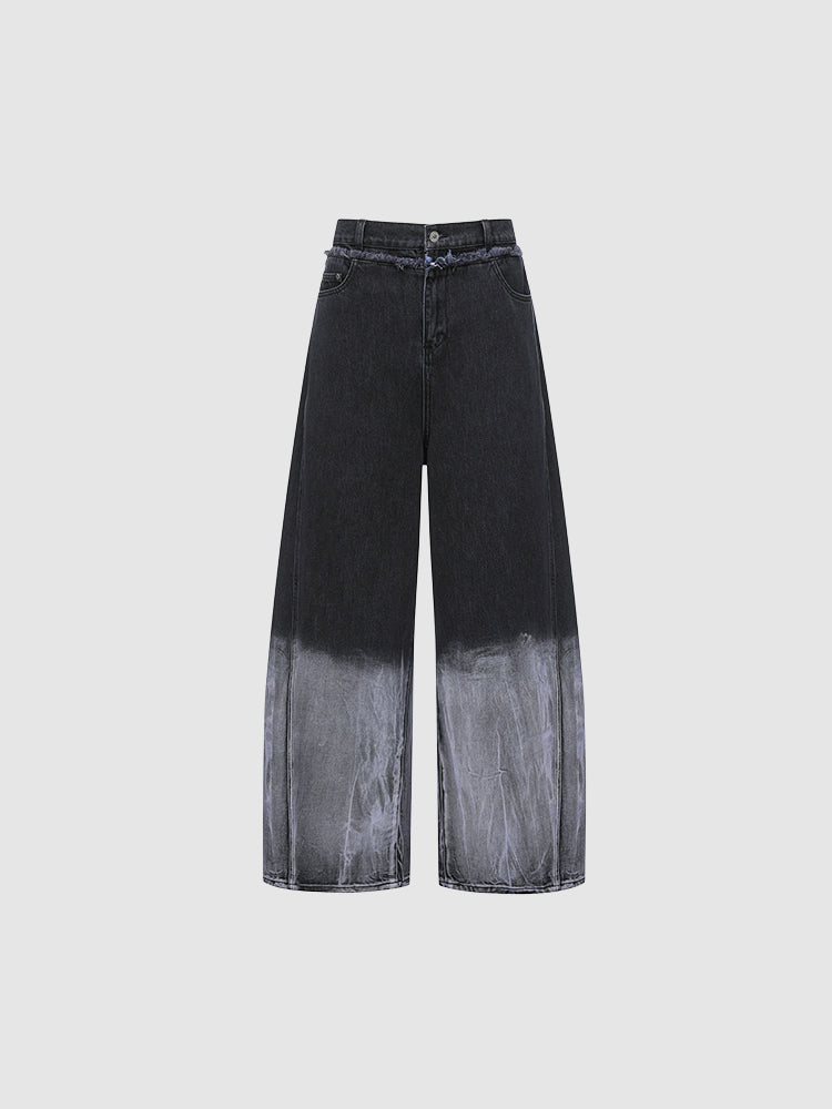 GRADIENT TIE DYE DENIM TROUSERS