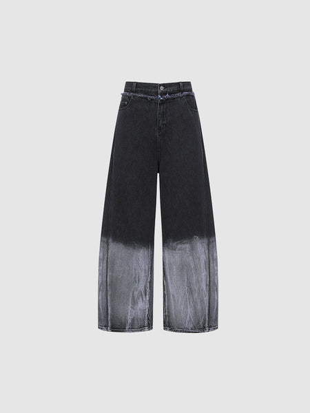 パンツ Gradient Dye Flare Jeans black Mame Kurogouchi】Gradient Dye Flare Jeans - black - | loop