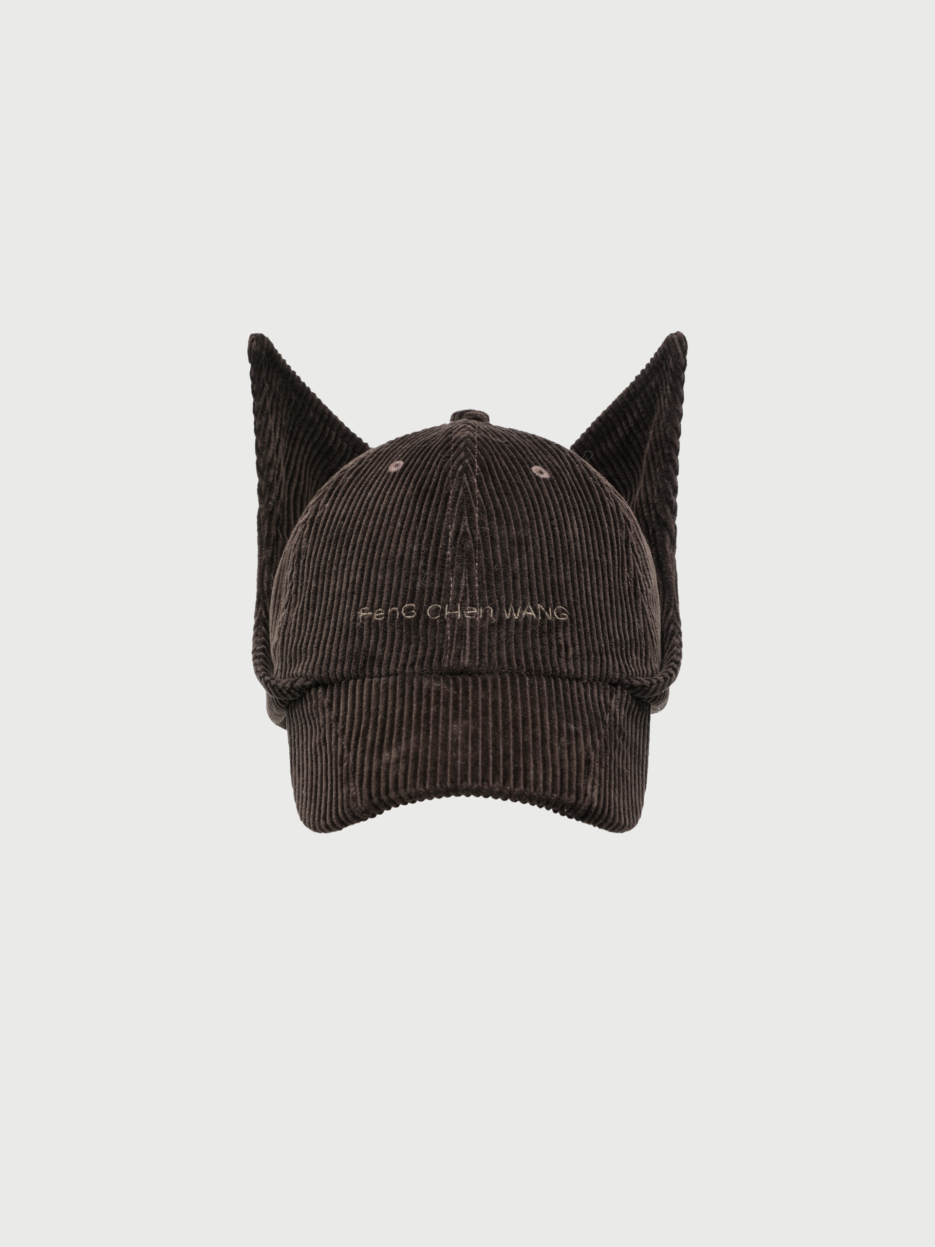 BROWN CORDUROY CAT-EAR CAP