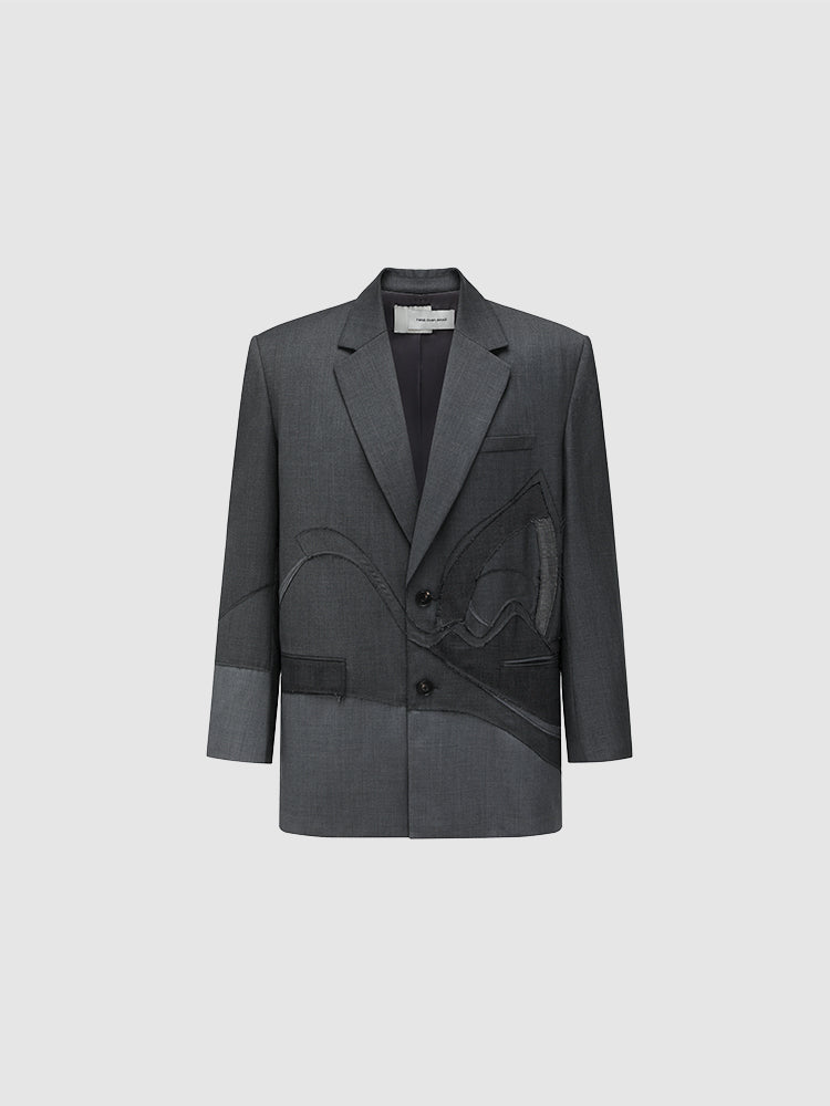PATCHED CREATURE LANDSCAPE BLAZER