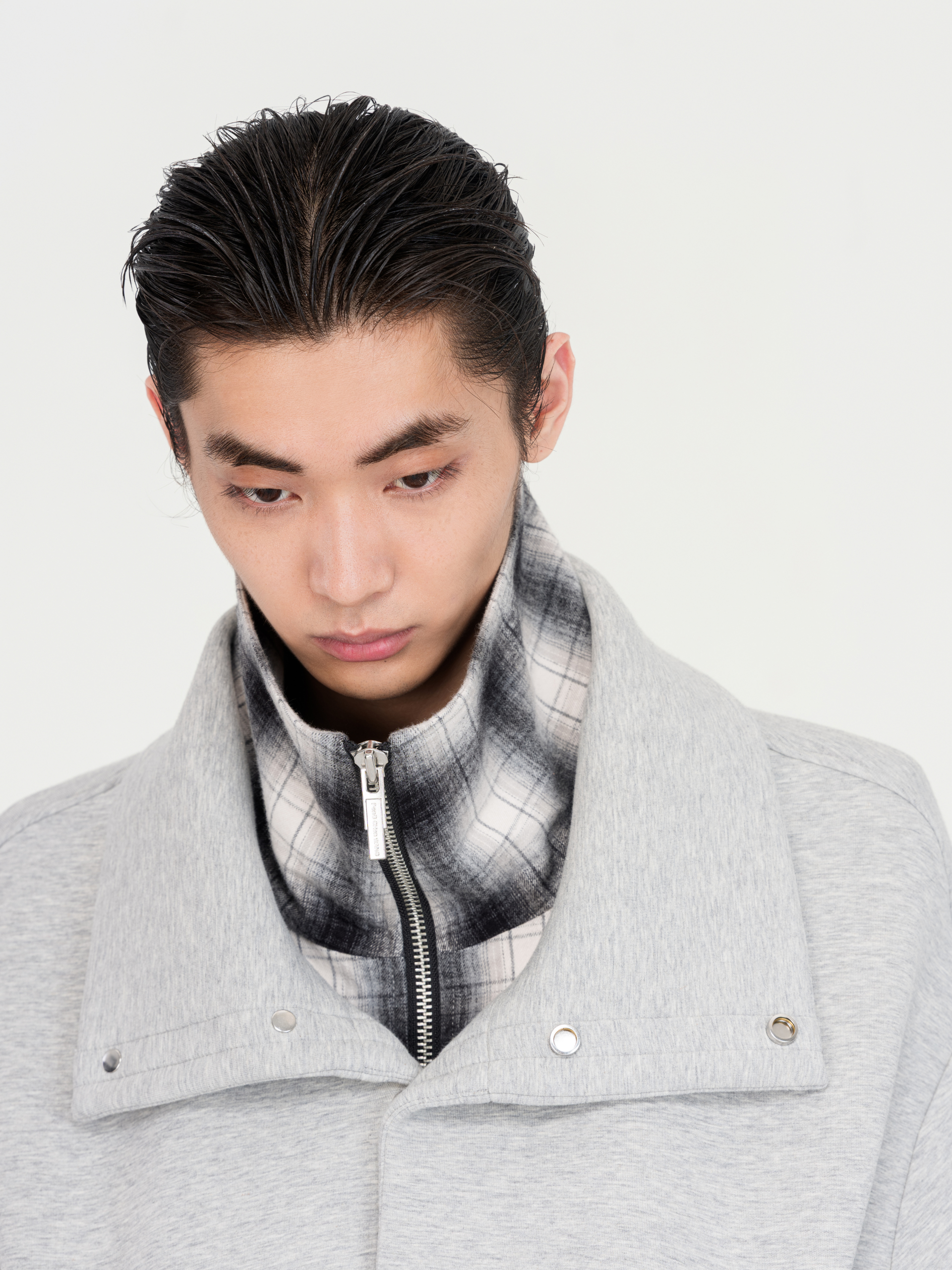GREY SCUBA KNIT JACKET