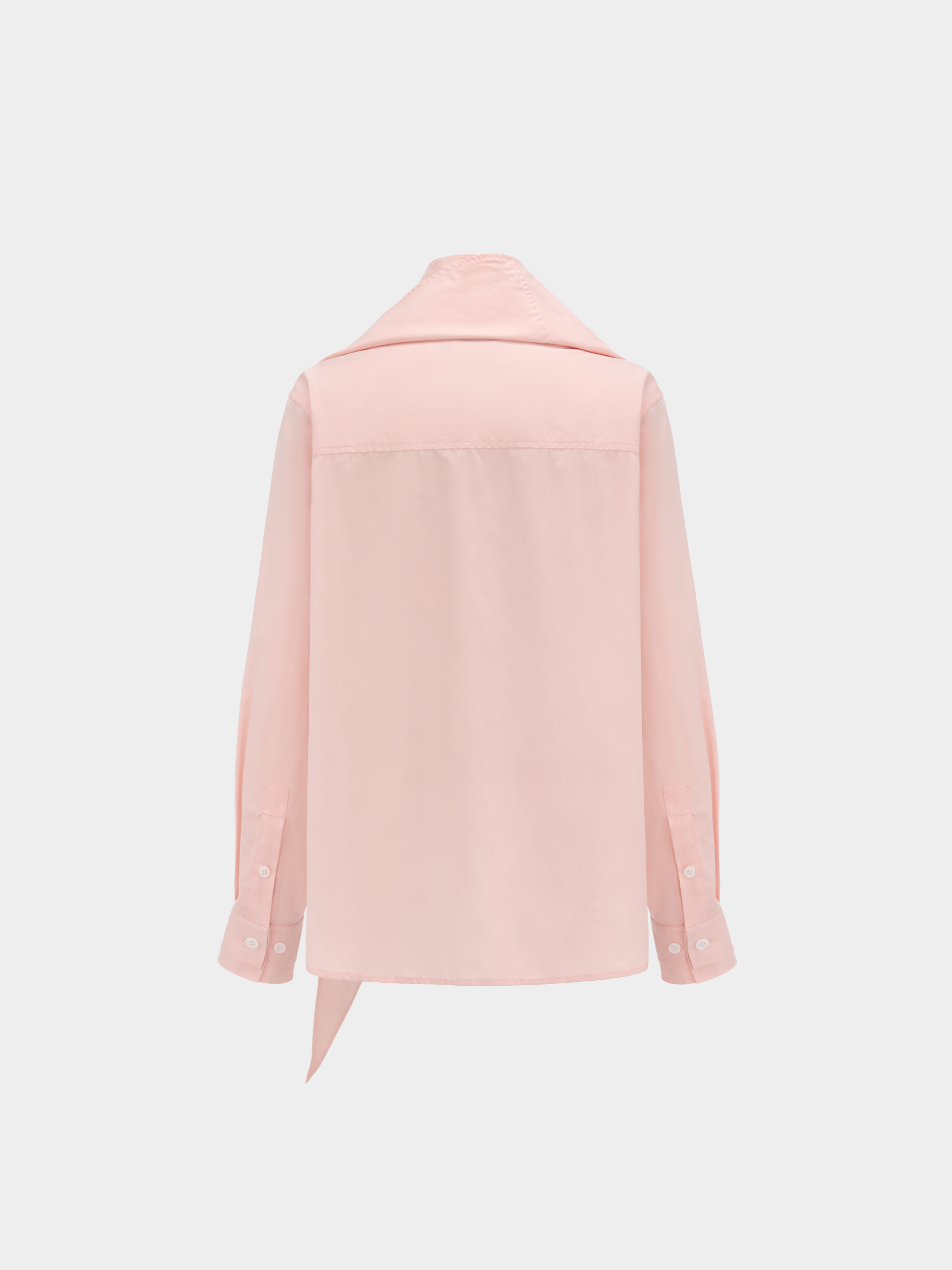 PINK DRAPED BLOUSE WITH SCARF