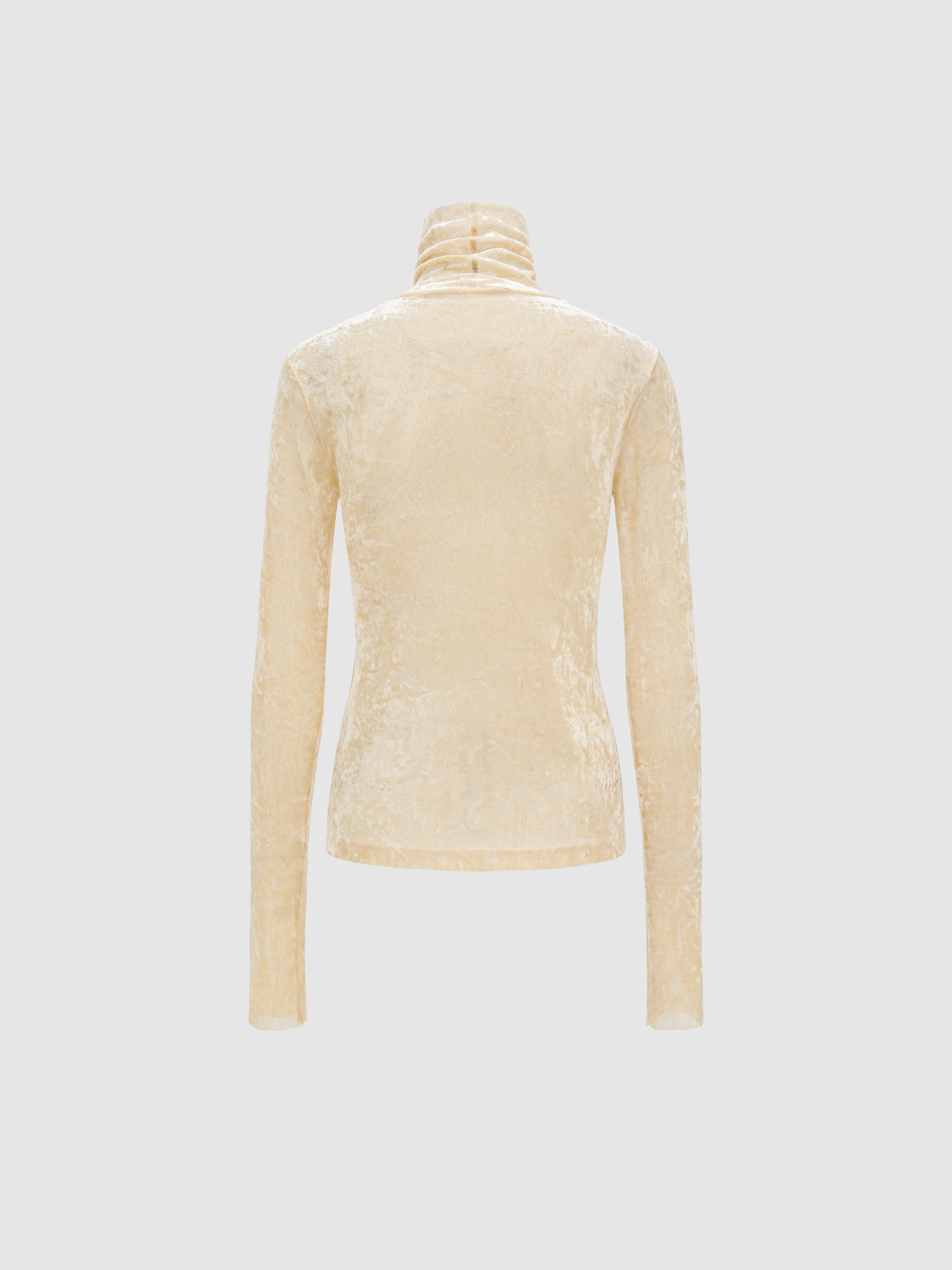 SUEDE TWO-IN-ONE HIGH NECK TOP