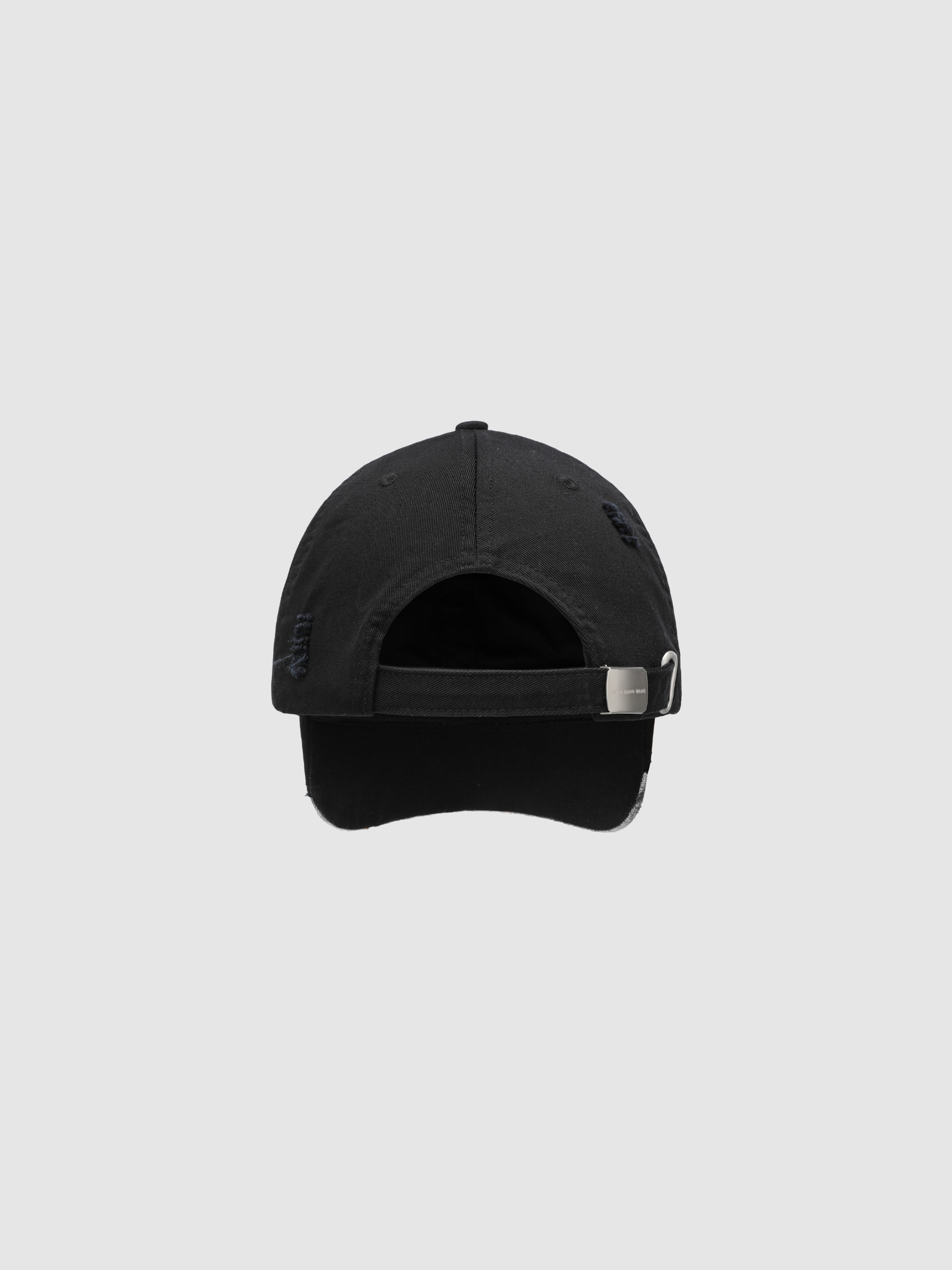 BLACK PLAID-PANEL BASEBALL CAP