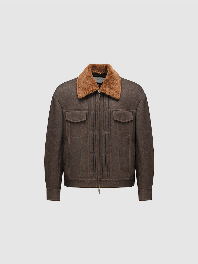 NEOPRENE JACKET WITH DETACHABLE COLLAR