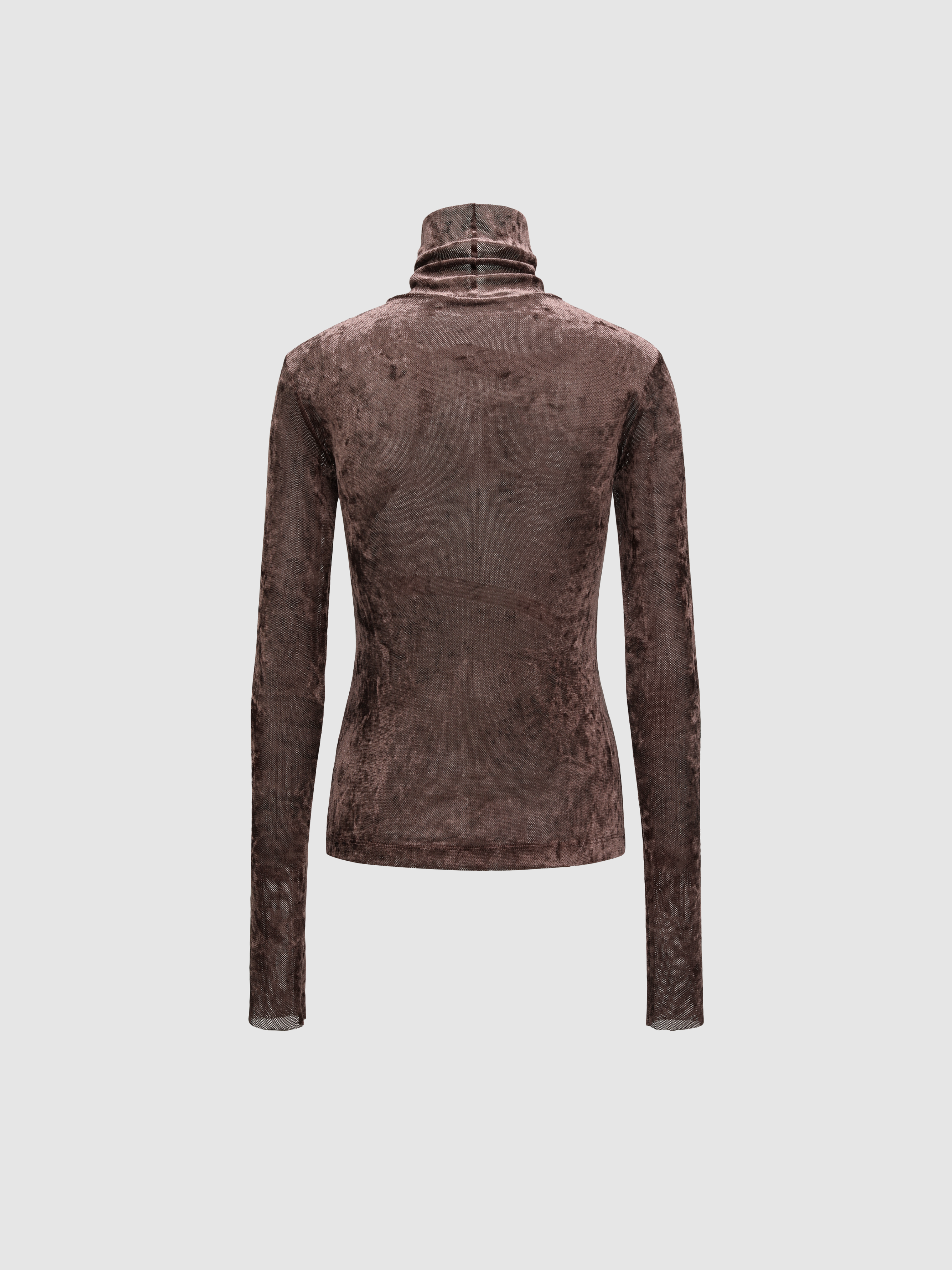 SUEDE TWO-IN-ONE HIGH NECK TOP