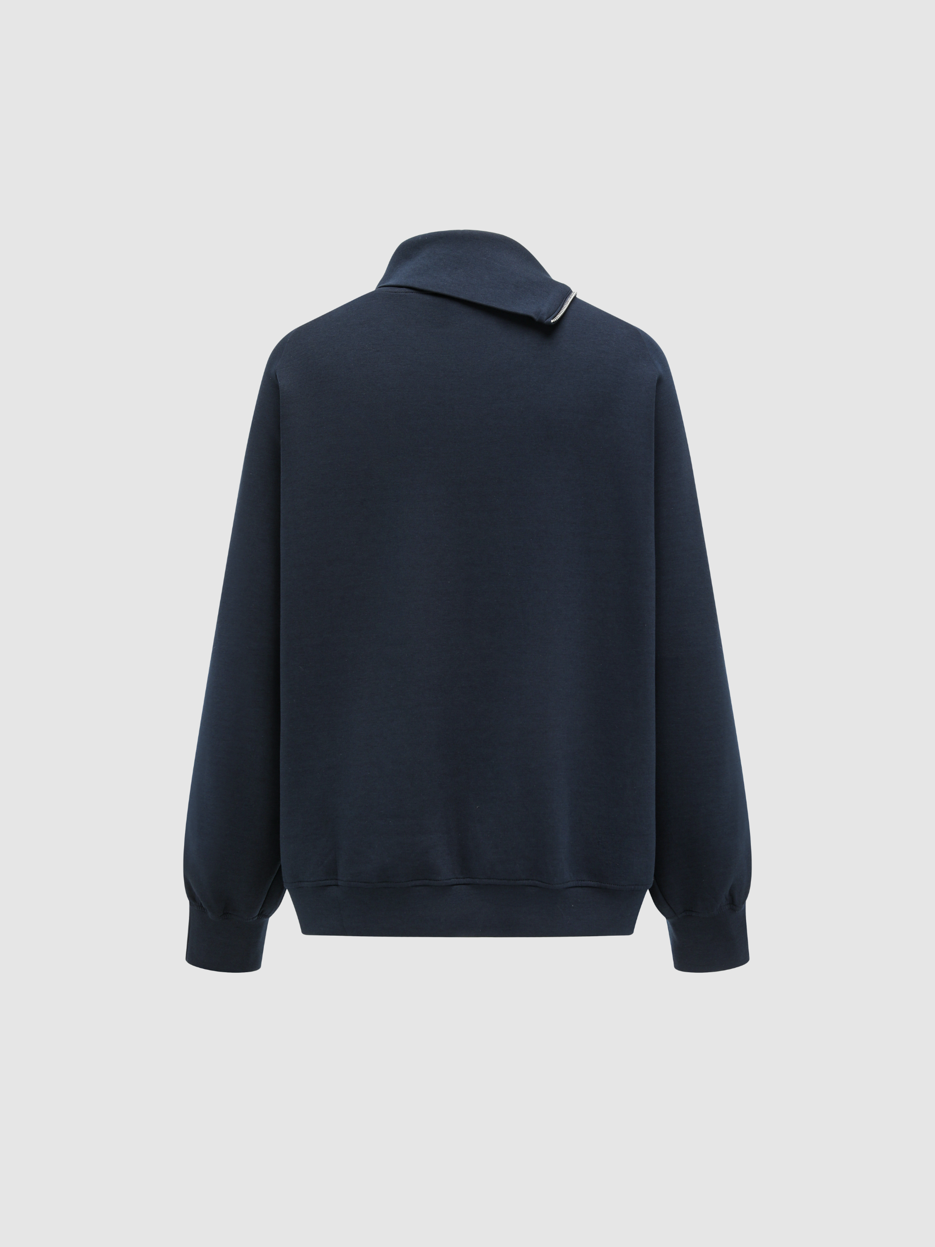 2-in-1 NAVY STRIPED PATCHWORK SWEATSHIRT