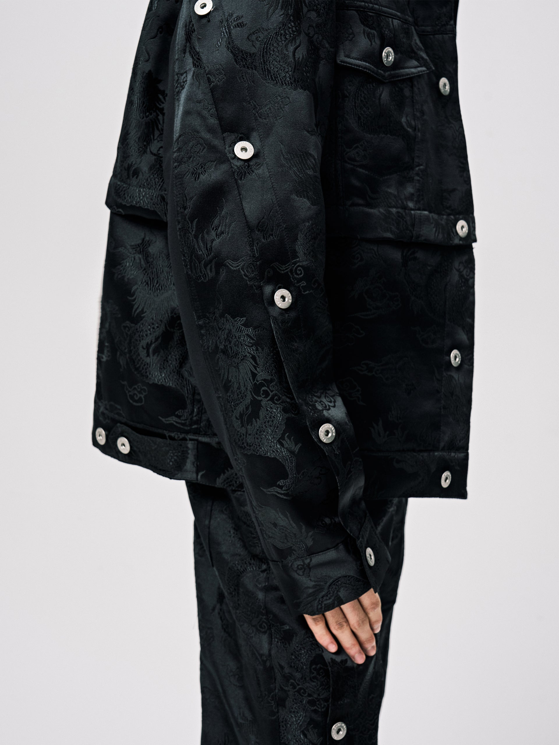 DETACHABLE DRAGON JACQUARD JACKET – Feng Chen Wang