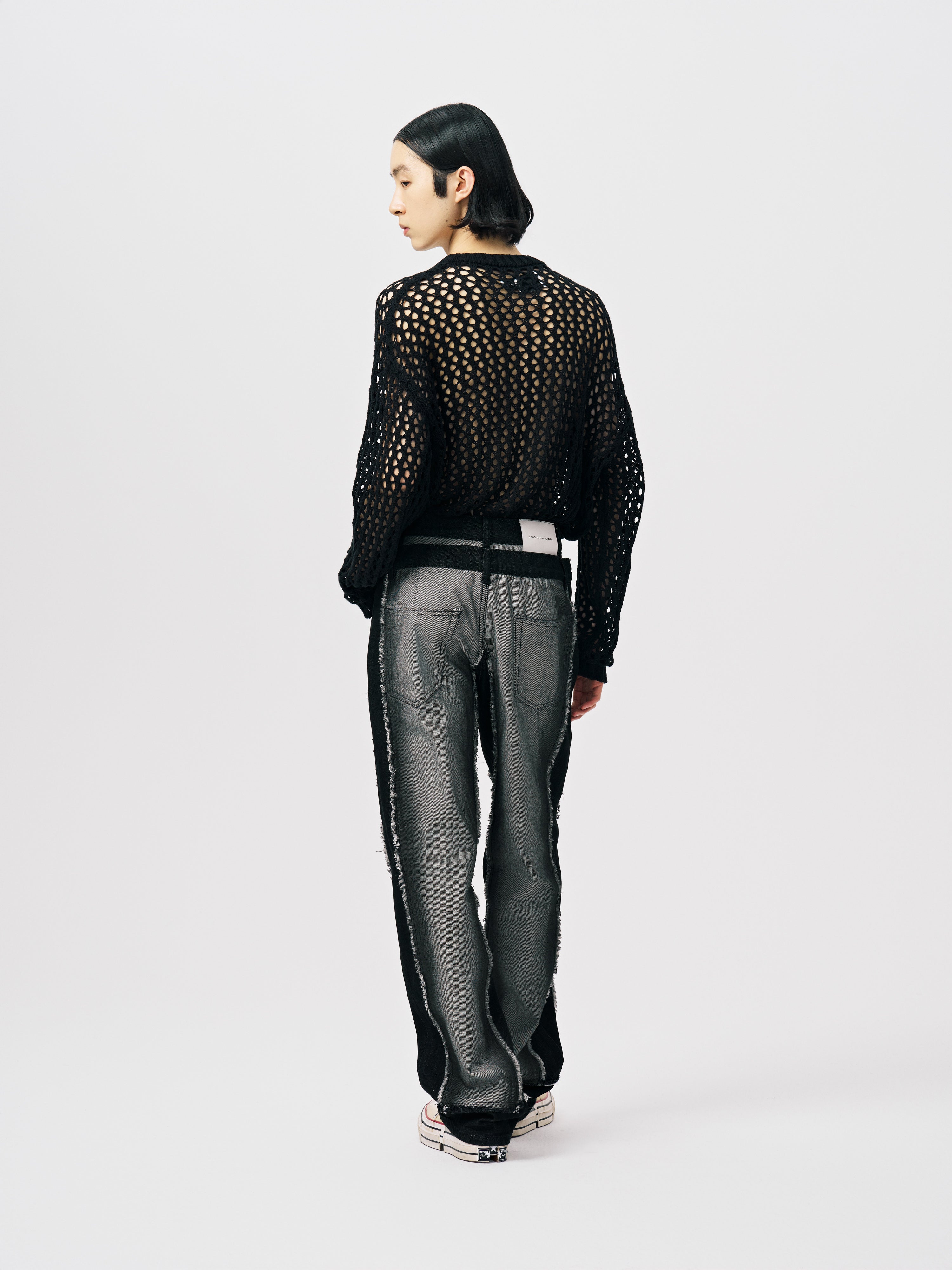 RAW EDGE PATCHWORK TROUSERS