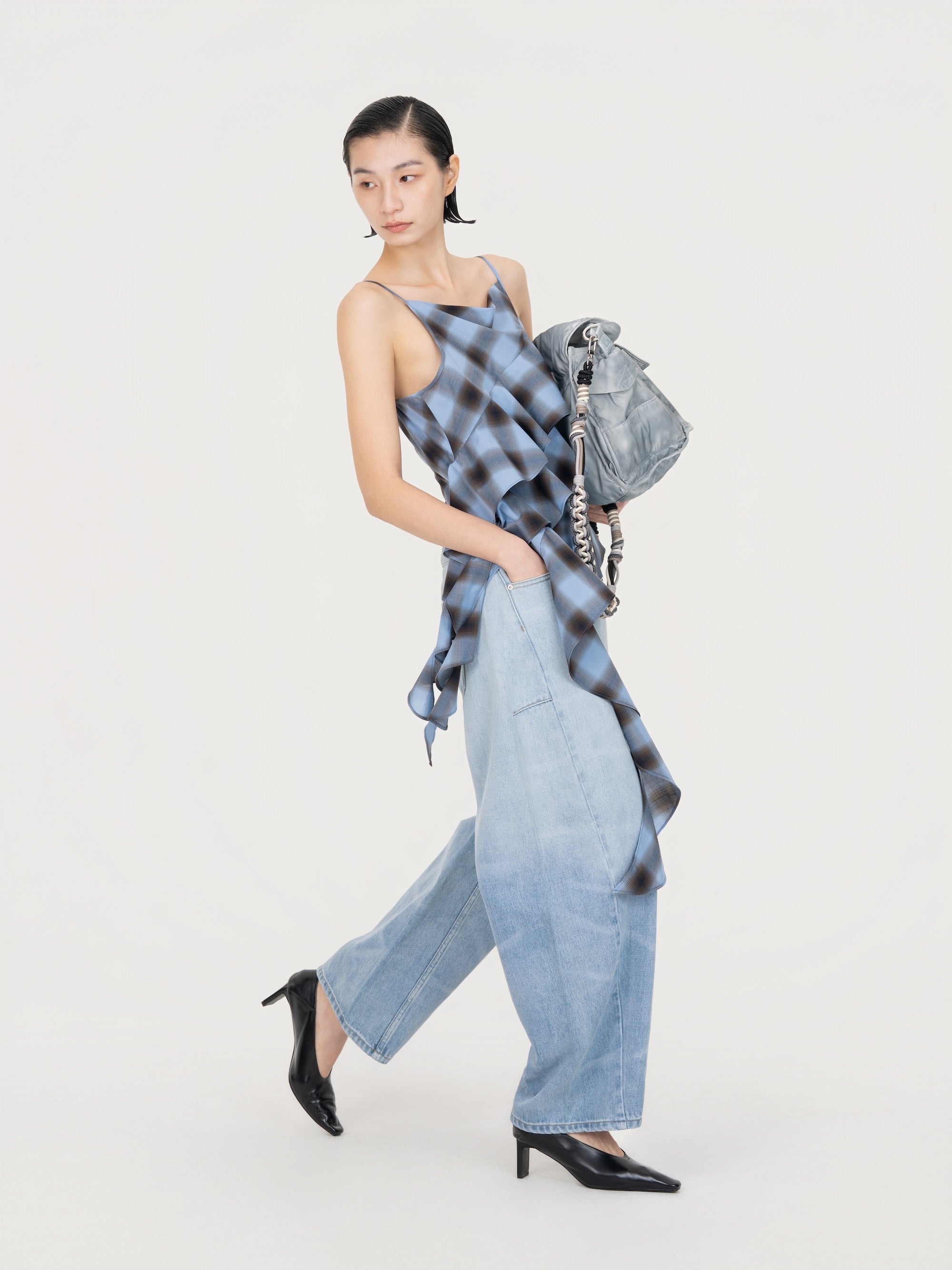 ASYMMERTRICAL RUFFLE TOP