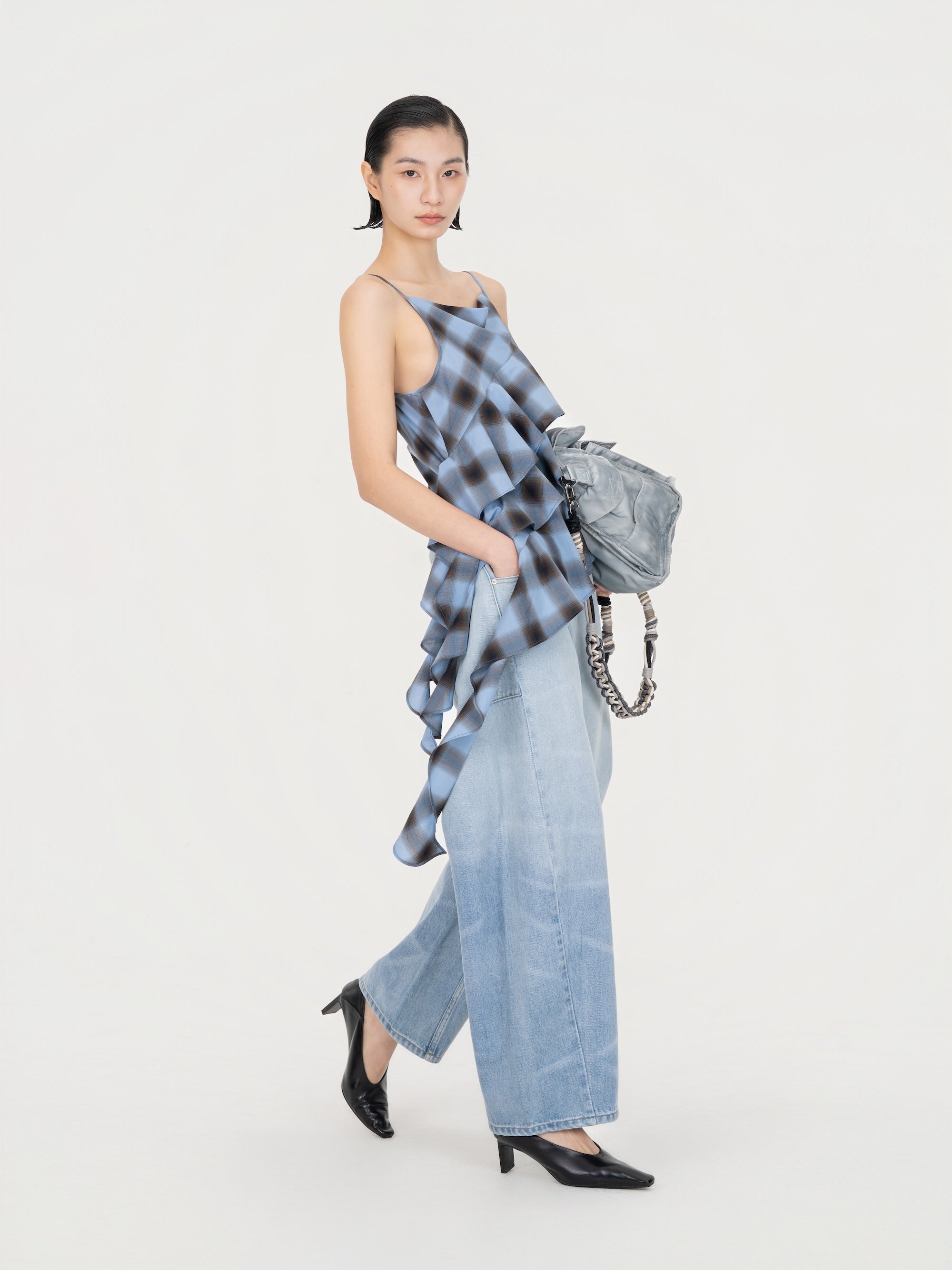 ASYMMERTRICAL RUFFLE TOP