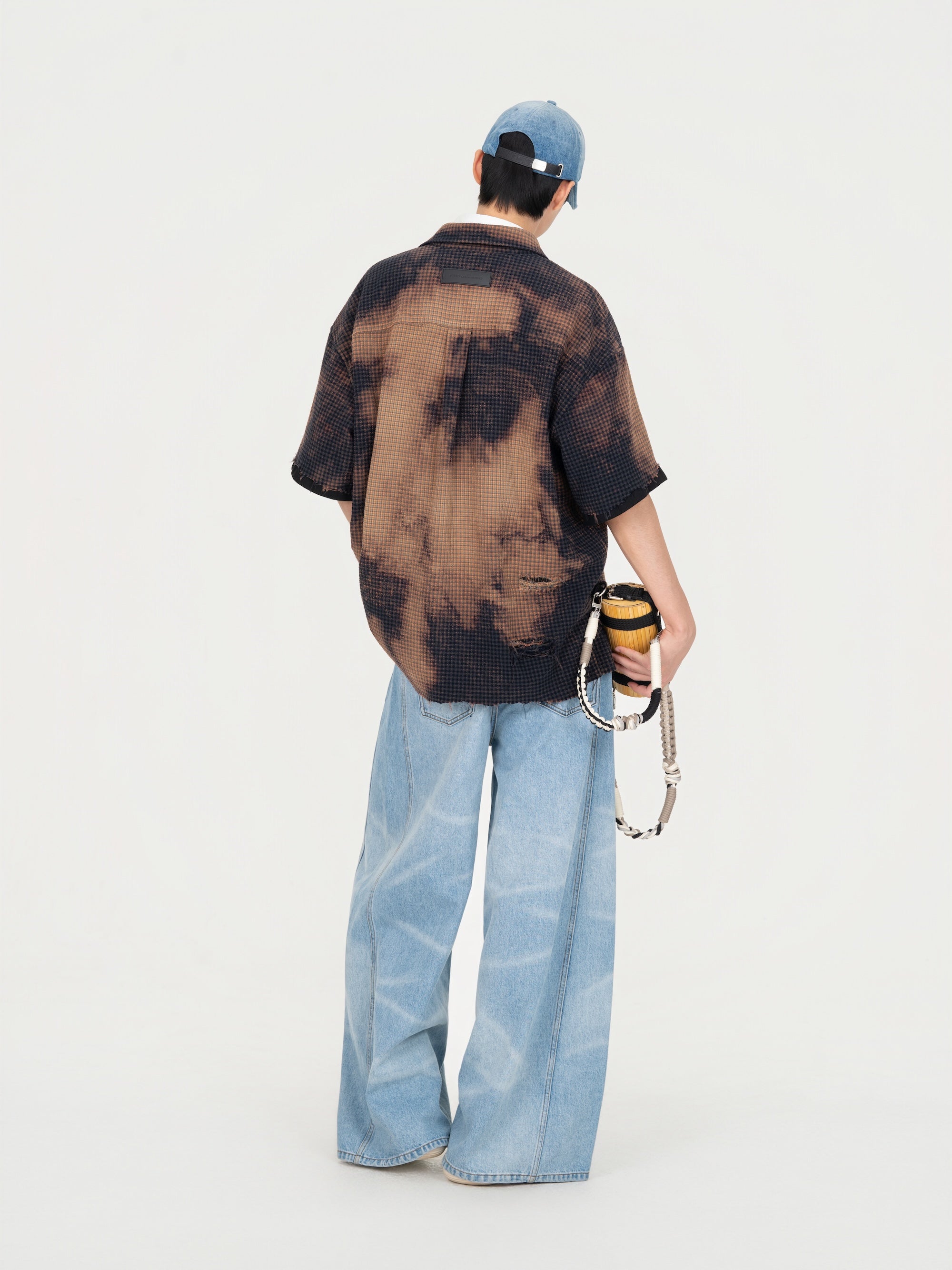 SHORT SLEEVE SHIRT IN DECAYED CHECK - Feng Chen Wang