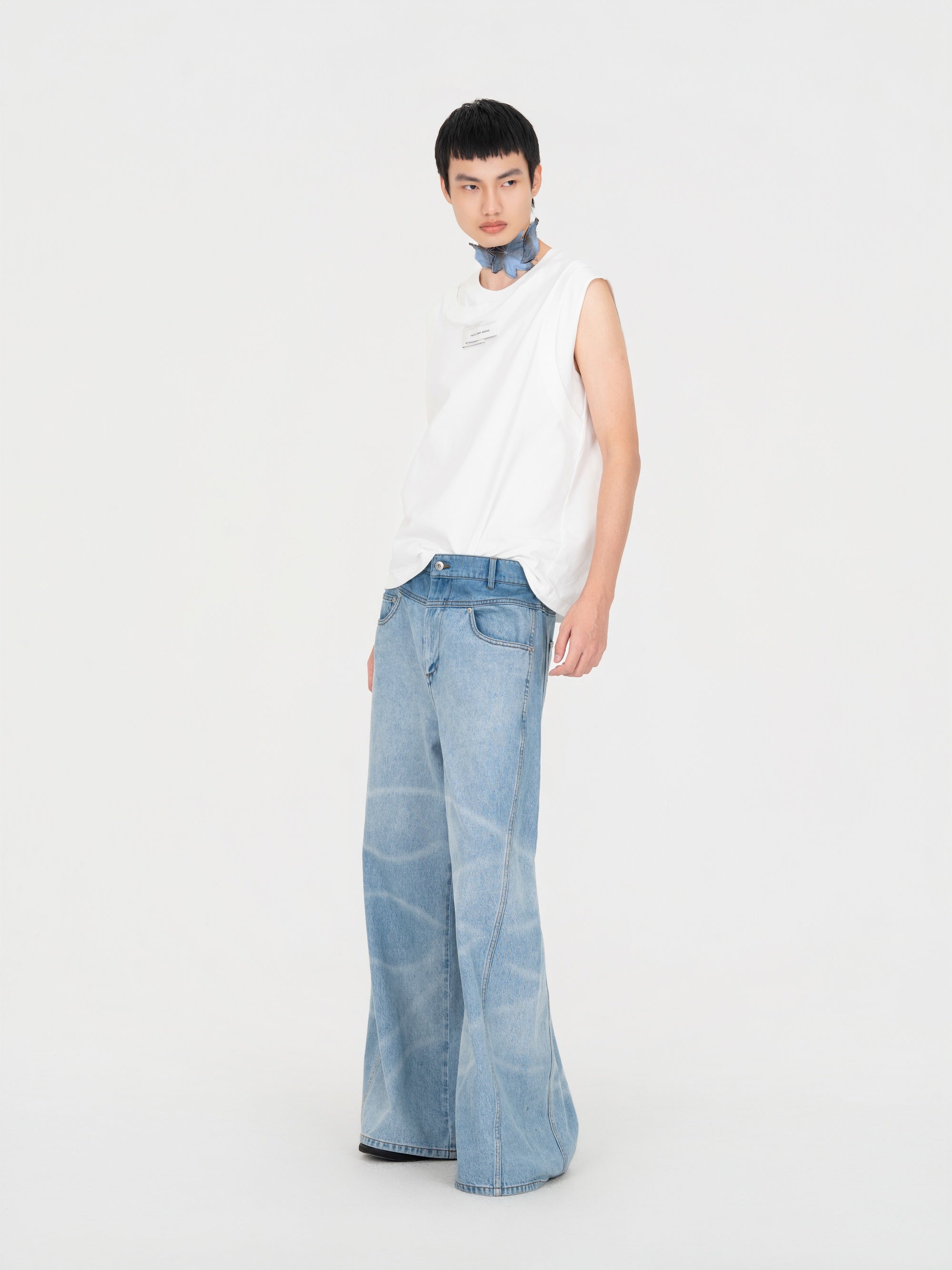 2 IN 1 WHITE LOOSE-FIT TANK TOP