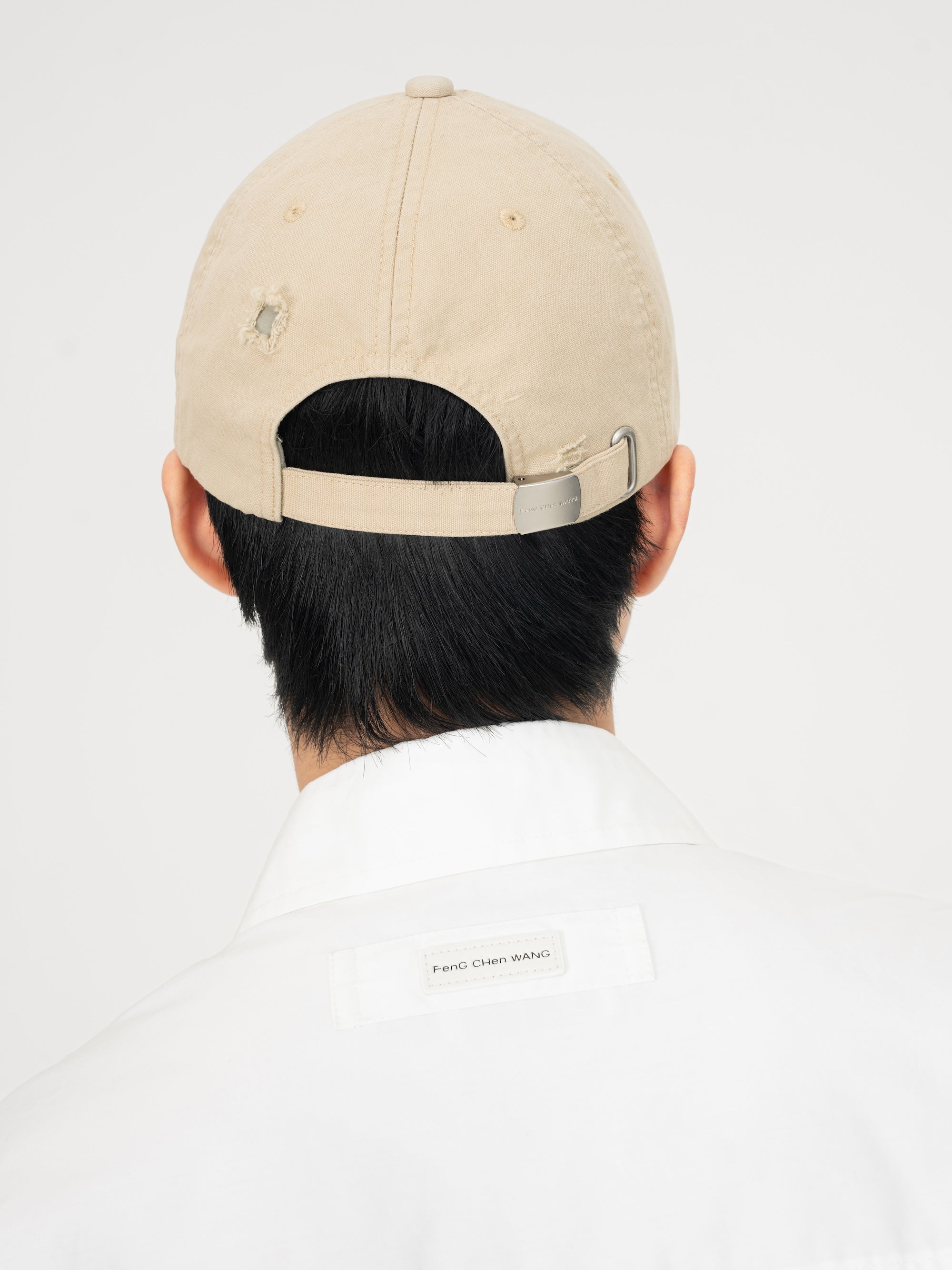 KHAKI BAMBOO EMBROIDERY BASEBALL CAP